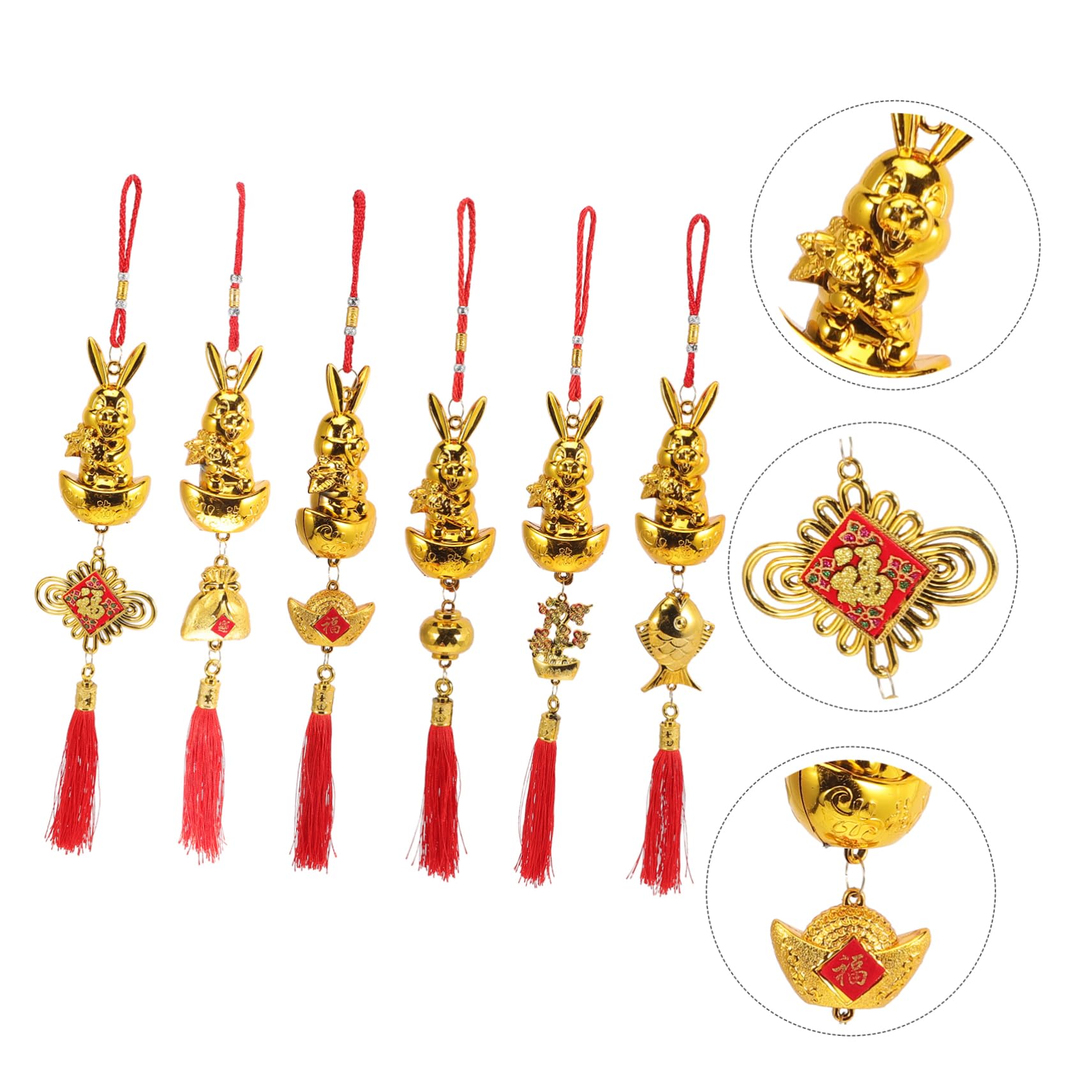 TOPBATHY 12stücke Teiliges Chinesischer Zodiak Hase Hängeornamente Frühlingsfest Dekoration Für Pflanzen Fenster Und Premium Qualität Für Festliche Anlässe