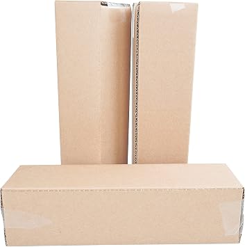 250 65 65mm Long Corrugated Cardboard Boxes Royal Mail Small Parcel Postal Boxes for Posting Brown Mailing Postage Shipping Box for Small Business, Storing or Gift 10 Pieces
