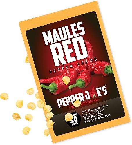 Miniatura 2 de Pepper Joe's Maules - Semillas de pimiento rojo picante, paquete de 10 semillas de chile, cultivadas en Estados Unidos, semillas de pimiento