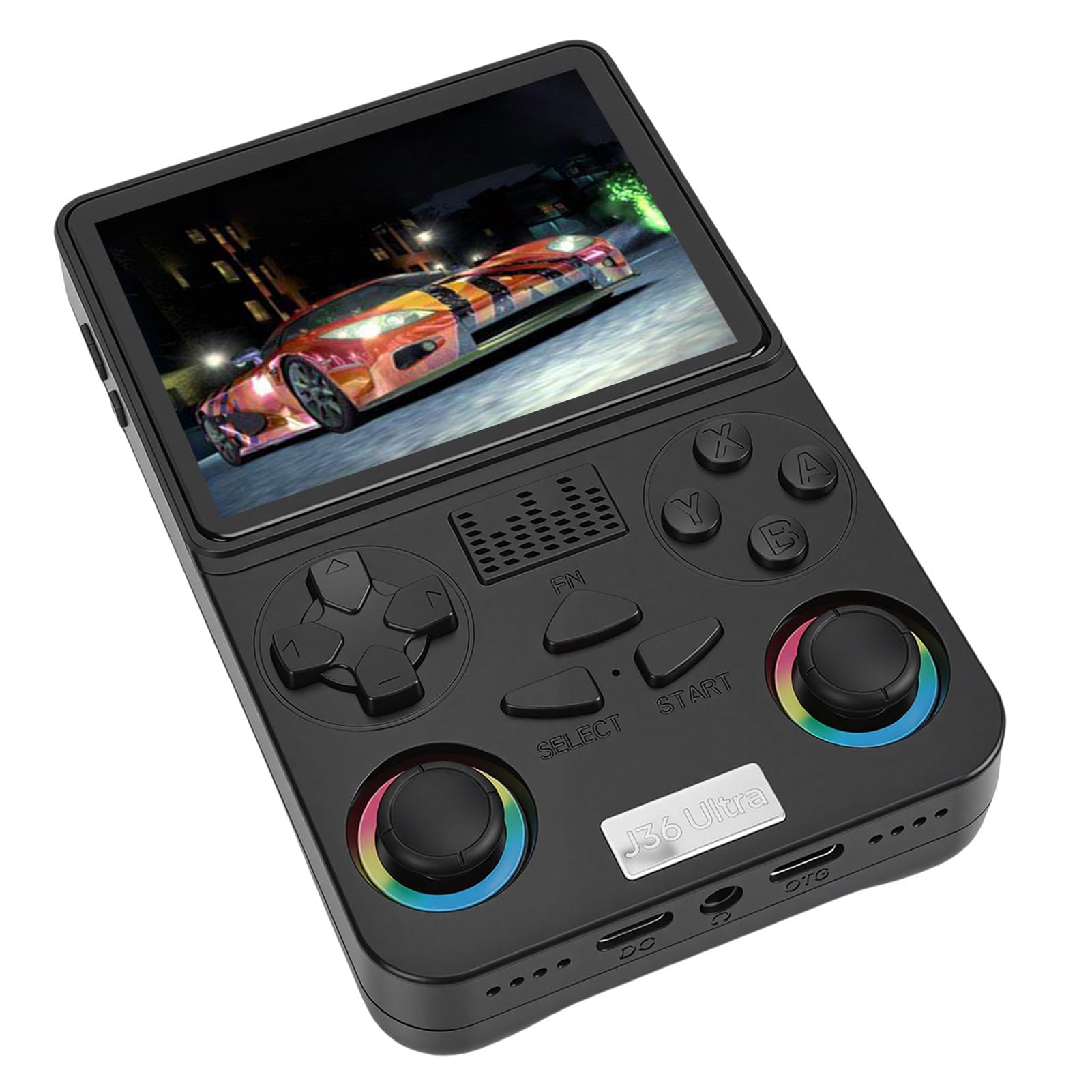 Annadue Vernetzte Handheld-Spielekonsole mit 4-Zoll-Bildschirm, 3000-mAh-, Optimiertes Design (Black)