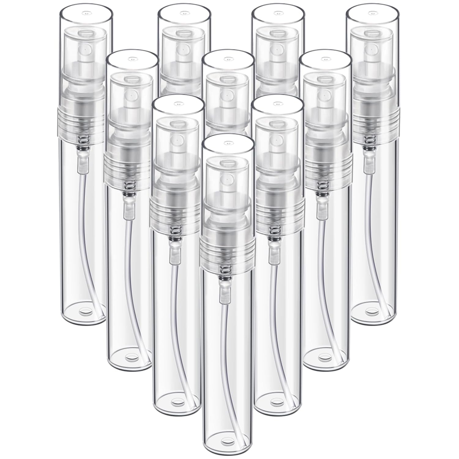 Fandamei Mini Spray Bottle 10 Pack 5ml Mini Plastic Spray Bottle Empty Fine Mist Refillable Mini Perfume Bottle