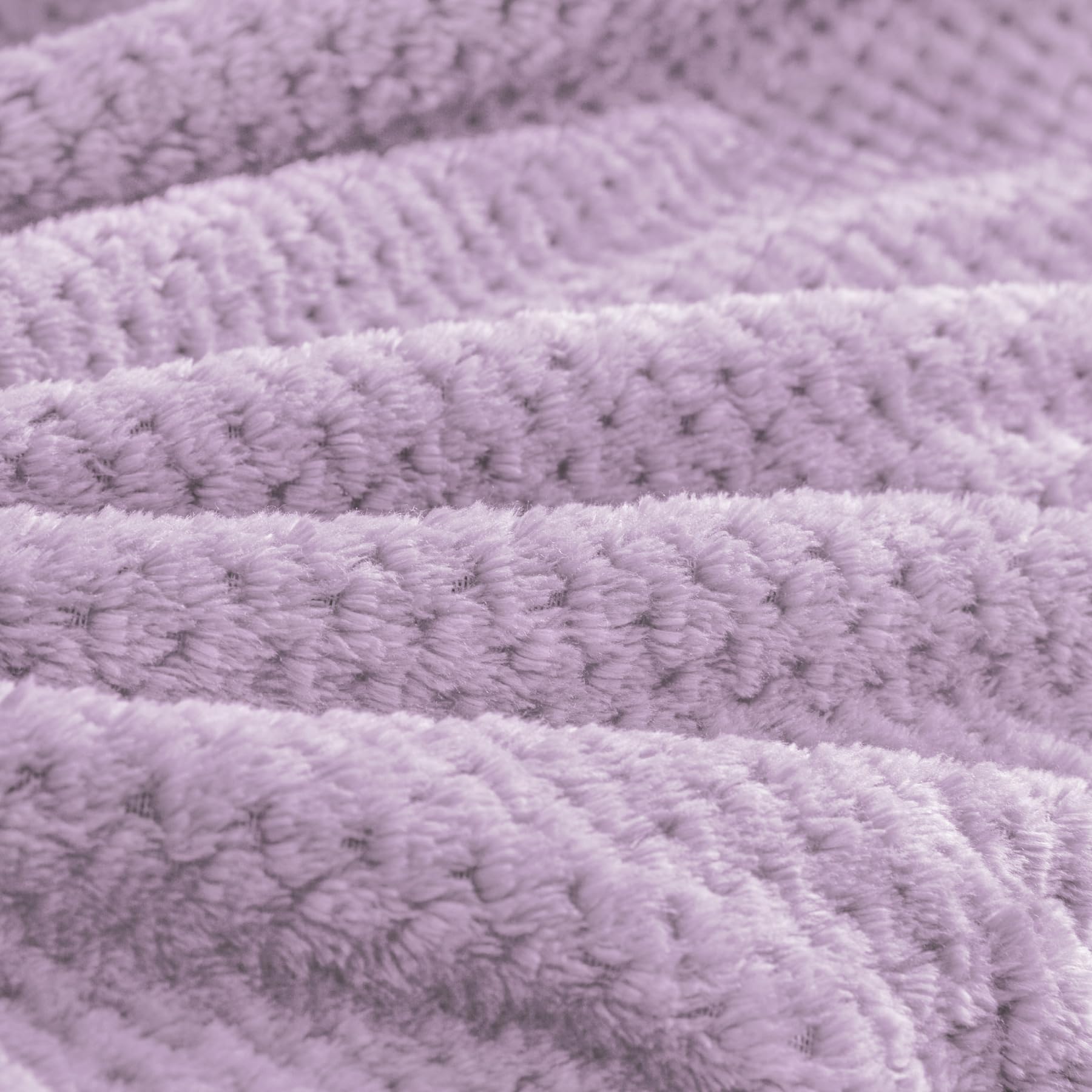BEDELITE Travel Blanket with Bag, Jacquard Fleece Blanket 65"x40", Lavender view 6