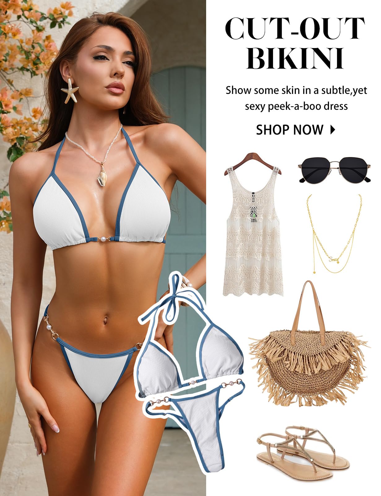 Bikinis Mujer Push Up Tanga Cintura Baja Traje de Baño Brasileño Sexy Conjuntos Playa
