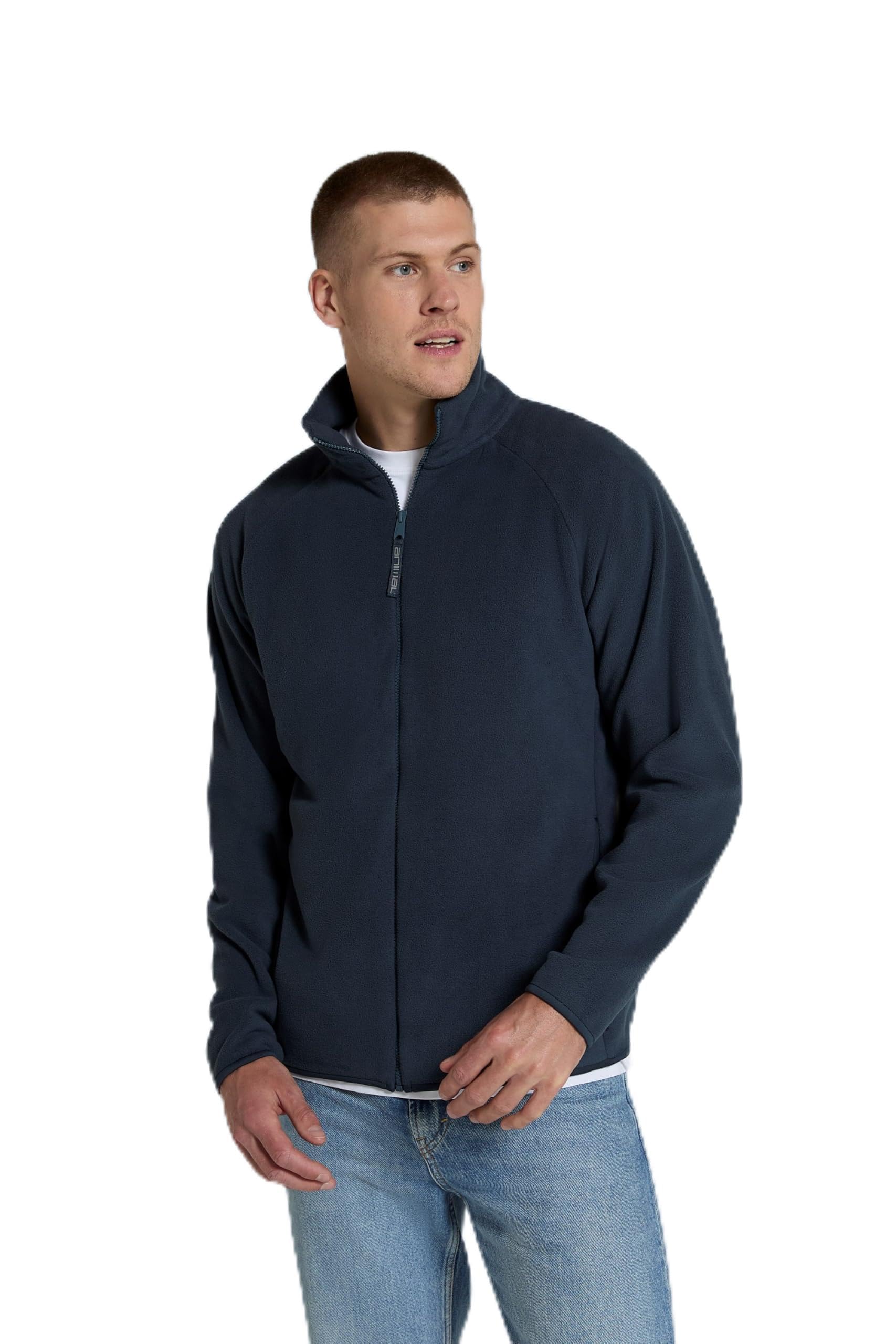 Animal Men's Navy Stockholm Full-Zip Fleece - Warm & Cosy Sweatshirt, Soft & Breathable Fabric - Autumn Winter, Holiday, Walking, Hiking & Outdoors Medium