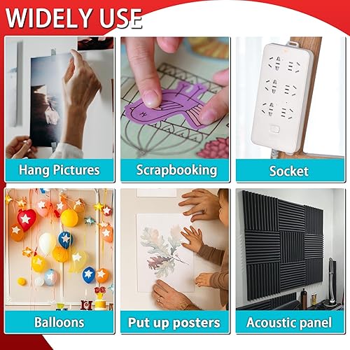 Miniatura 3 de Cinta adhesiva de doble cara para paredes, decoración de póster de fotos colgantes, cinta adhesiva de montaje fuerte extraíble para fotos,