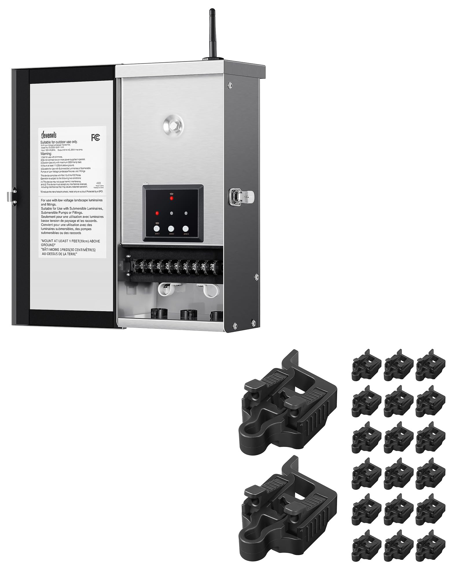 Amazon.com: DEWENWILS 300W Wi-Fi Low Voltage Landscape Transformer