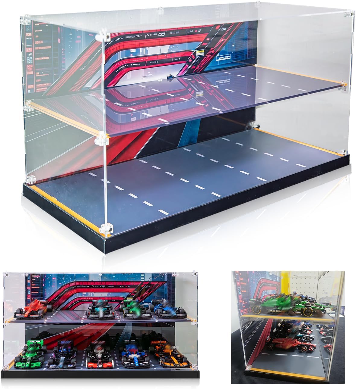 Vetrina in acrilico per Lego Speed Champions 10 in 1 F1 Car 77242,77243,77244,77245,77246,77247,77248,77249,77250,77251, contenitore antipolvere (senza modello)
