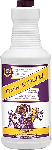 Farnam Horse Health Canine Red Cell, Liquid Vitamin-Iron-Mineral Supplement for Hunting & Field Dogs, Show Dogs, Senior Dogs, Pregnant Dogs &