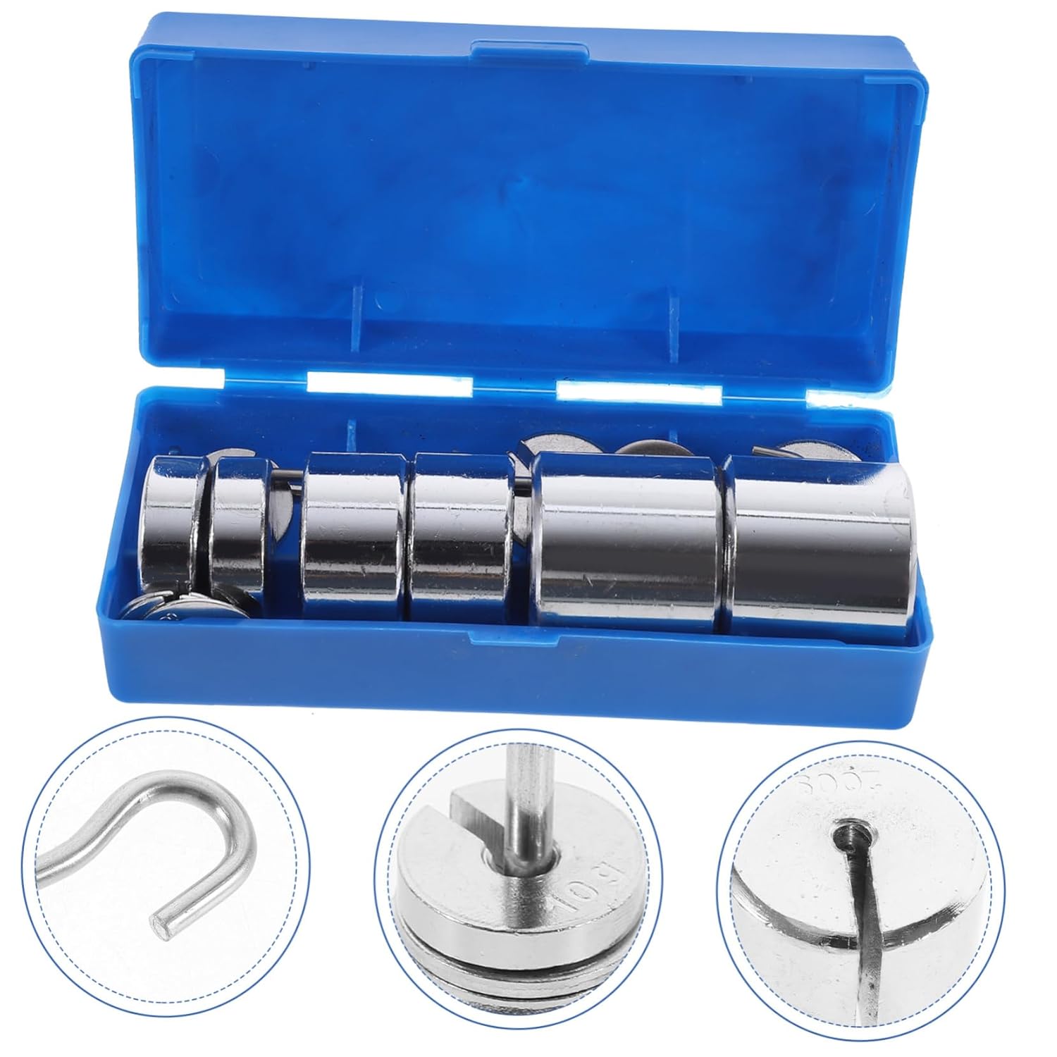 TOYANDONA Slotted Mass Hangers Box Metal Pattern Weights for Force and Balance Demonstrations