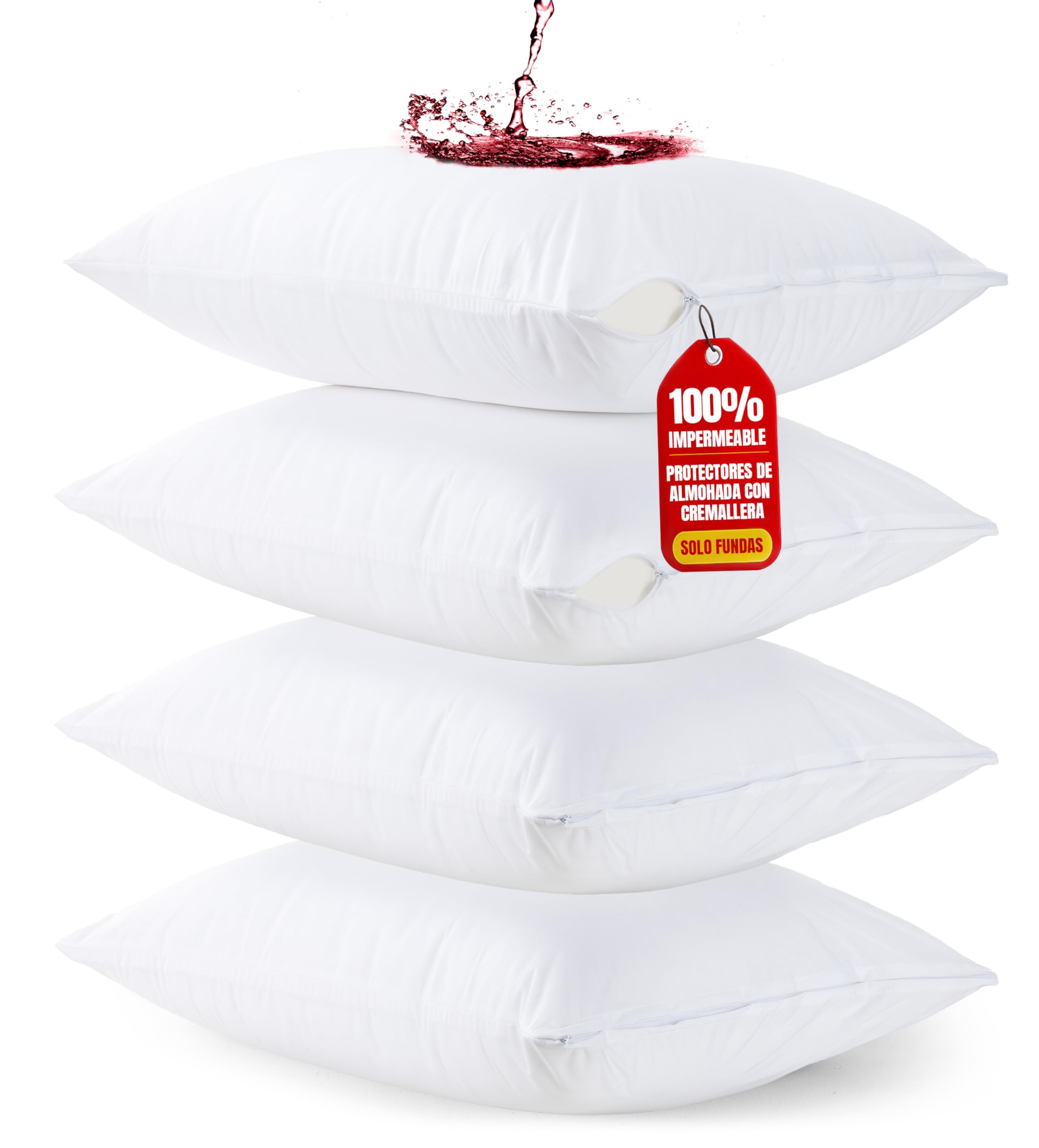 Utopia Bedding Protector de Almohada Impermeable 50x70 cm (Juego de 2) con Cremallera, Funda Almohada Certificado Oeko-Tex — view 8