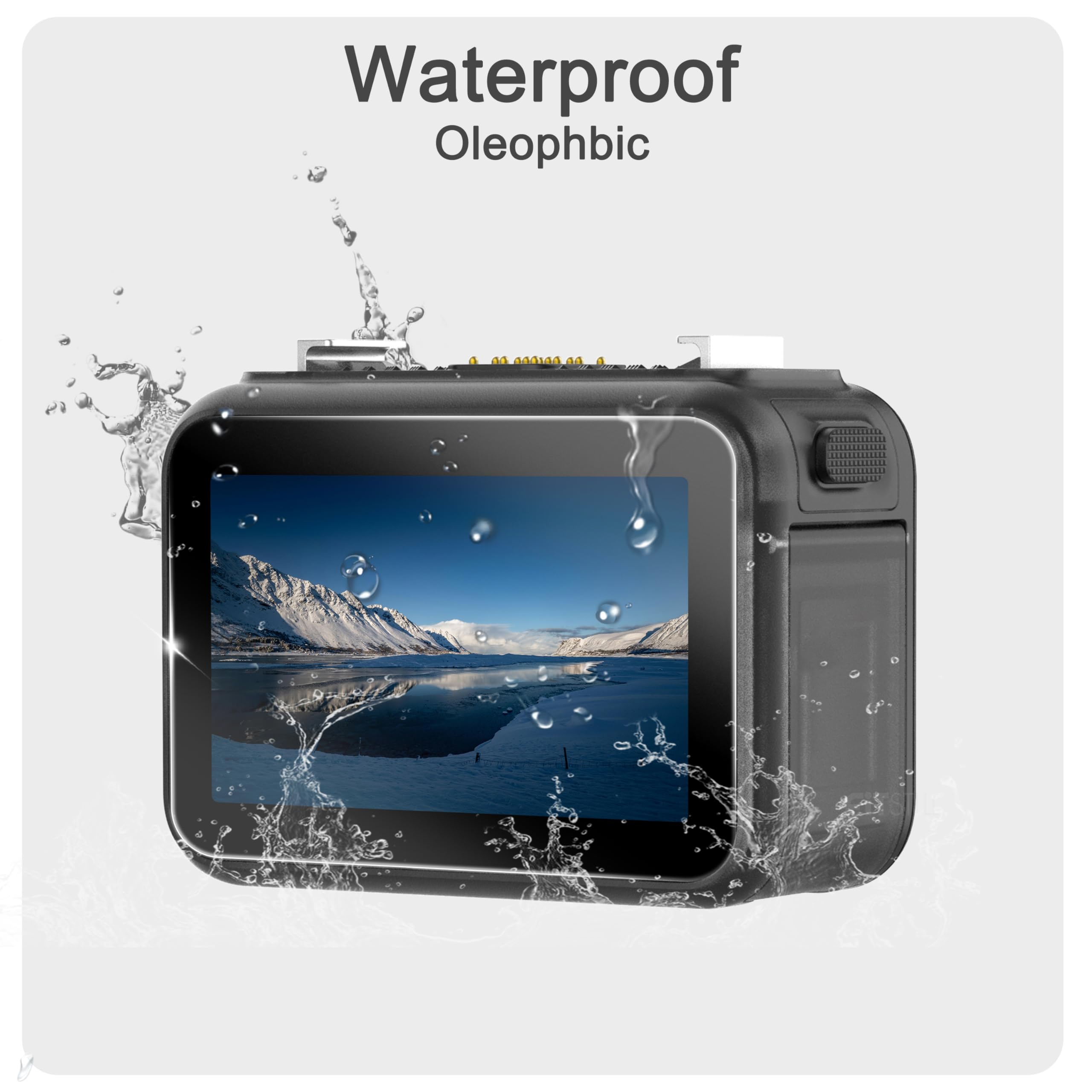 FiTSTILL Ochraniacz ekranu ze szkła hartowanego z silikonową osłoną obiektywu do DJI Osmo Nano, twardość Ultra HD 9H, odporne na zarysowania, bez pęcherzyków powietrza, akcesoria nano