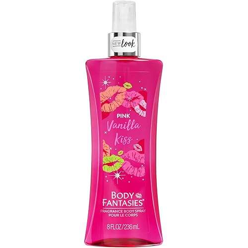 BODY FANTASIES SIGNATURE Fragrance Body Spray, Pink Vanilla Kiss Fantasy, 8 Fluid Ounce