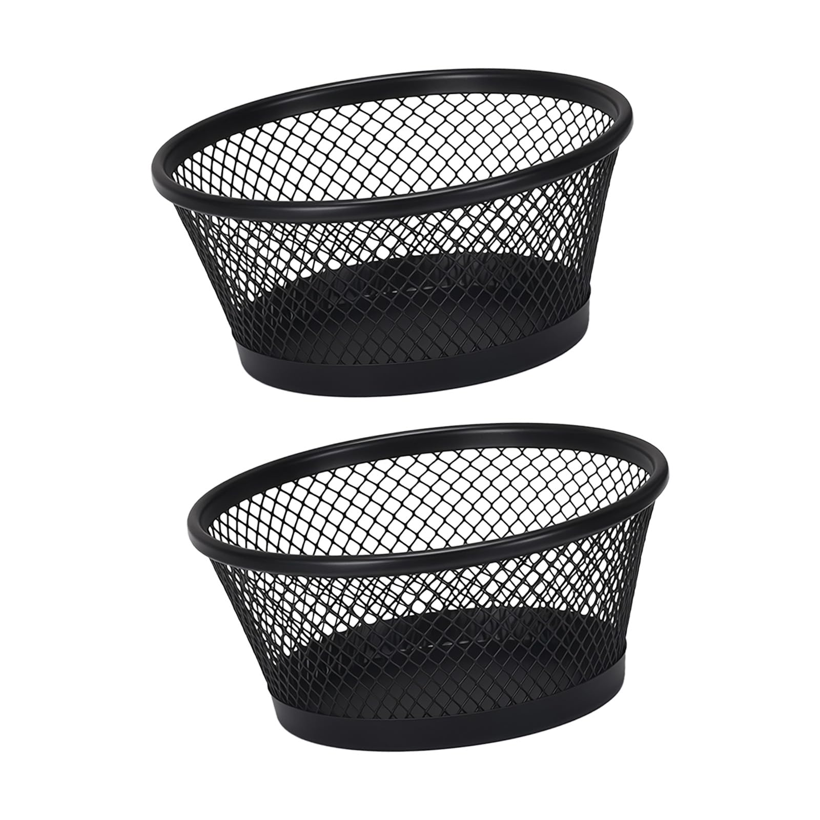 GTYLF Metal Round Desk Organizers for Paper Clips Thumbtacks Small Offices Supplies with Open Top Design Nonslip Base Offices Holders