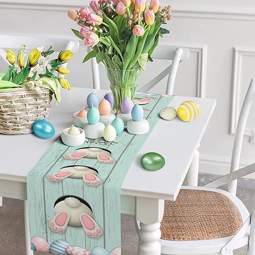 Vista 4 de Vandarllin - Camino de mesa de lino de algodón para día de acción de gracias, cosecha de otoño, calabazas, antideslizante, arpillera, decoración