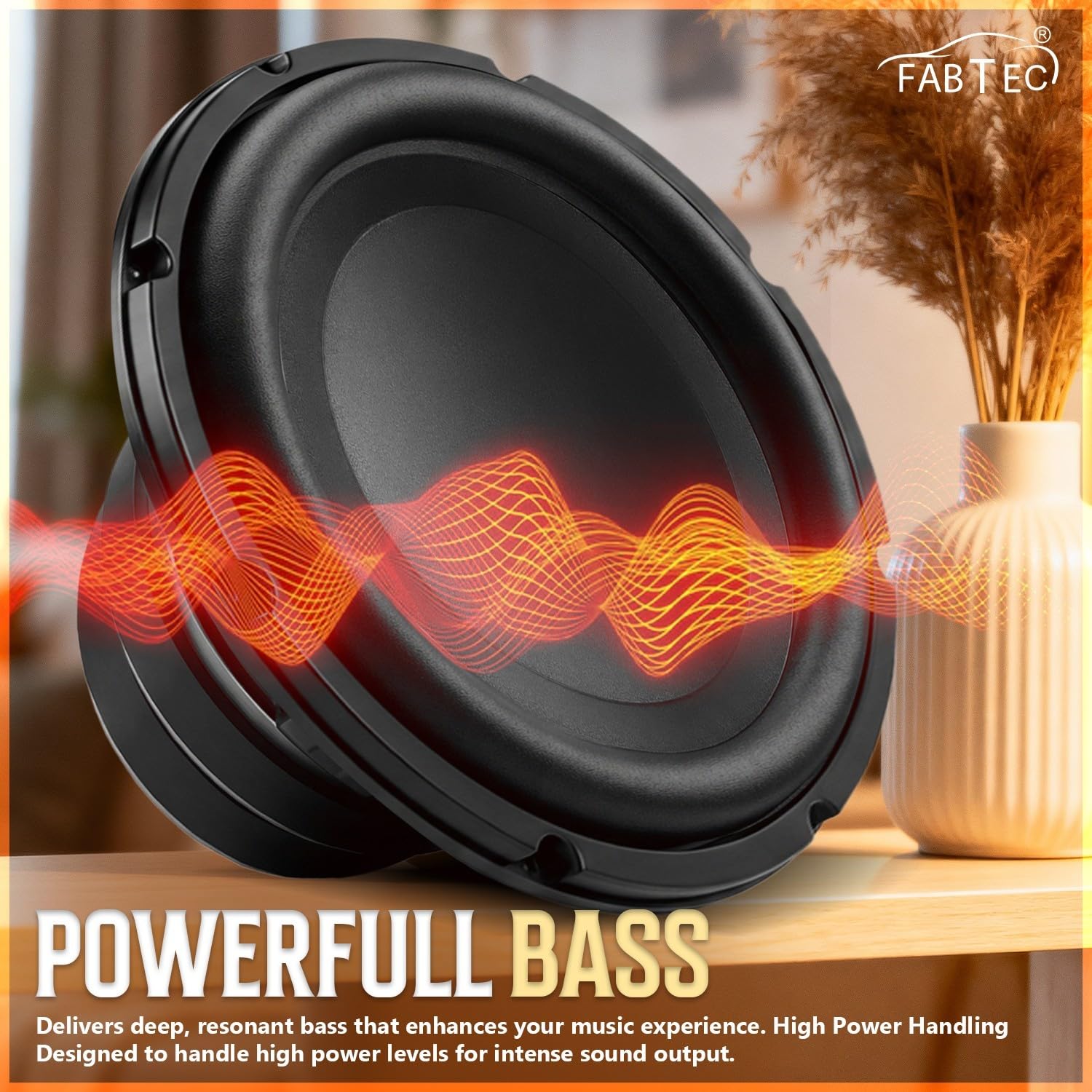 FABTEC 10 Inch Heavy Bass Subwoofer with Double Magnet – 350W RMS, 1400W Peak, 4 Ohm Speaker for Car Audio, Home Theater & DIY Sound Builds (Strong Ferrite Magnet, 90dB) — Amazon image 4