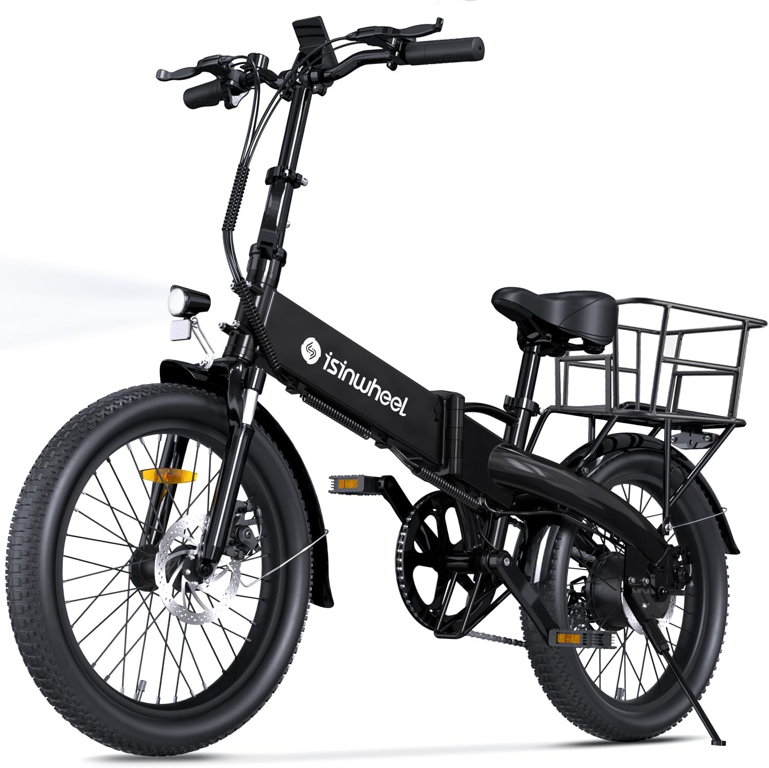 isinwheelU5 Pro Folding Electric Bike for Adults,Peak 800W Brushless Motor,20MPH Up to 50 Miles, 2-3H Fast Charge, 20" Fat Tire Ebike, 7 Speed Gear,Front Fork Suspension for Leisure Riding&CommutingGlobal Recycled StandardGlobal Recycled StandardGlobal Recycled Standard