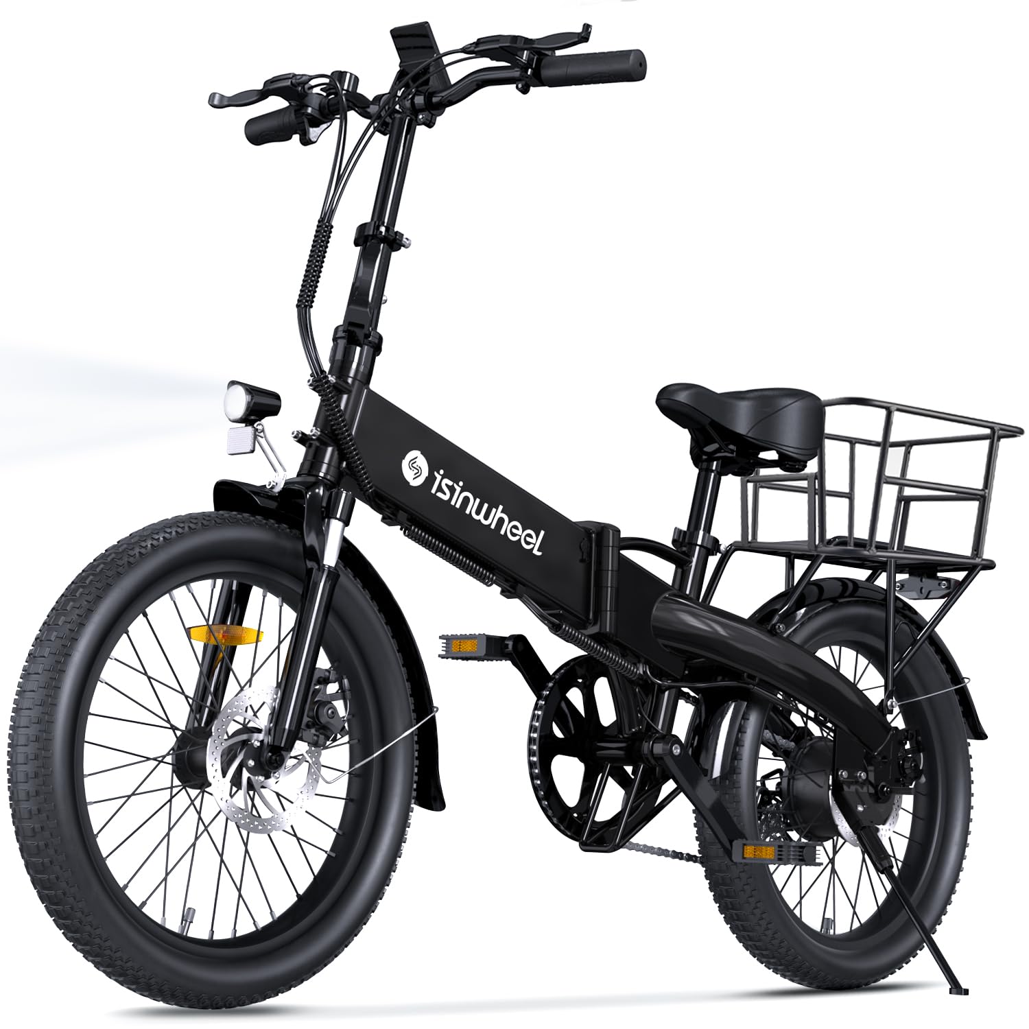 isinwheelU5 Pro Folding Electric Bike for Adults,Peak 800W Brushless Motor,20MPH Up to 50 Miles, 2-3H Fast Charge, 20" Fat Tire Ebike, 7 Speed Gear,Front Fork Suspension for Leisure Riding&CommutingGlobal Recycled StandardGlobal Recycled StandardGlobal Recycled Standard
