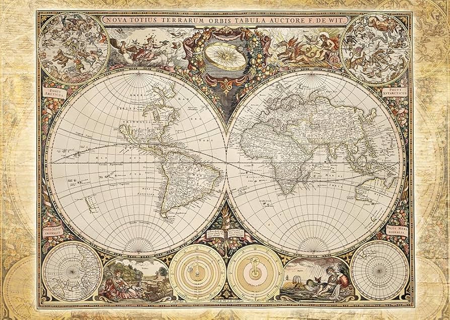 ドイツ輸入 古代世界地図 パズル2000P Amazon.com: Antique World Map