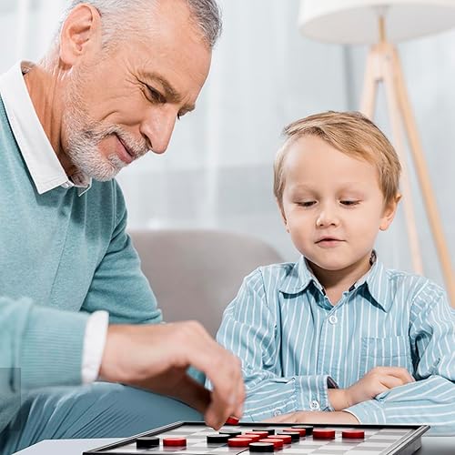 Miniatura 7 de Juego de mesa magnético de damas de viaje con tablero plegable, juguetes educativos familiares para niños y adultos