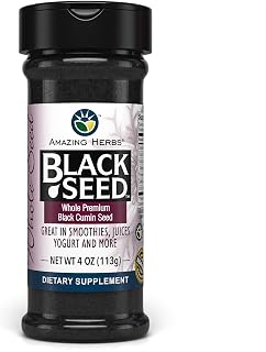 Amazing Herbs Whole Premium Black Cumin Seed - Nigella Sativa Seeds, Organic, Gluten-Free, Non-GMO, Supports Immune System, Cardiovascular Health, & Digestion - 3 oz