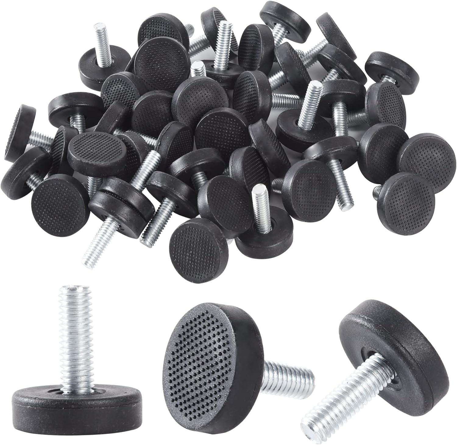 Yasashii 28 PCS M6 Thread Adjustable Furniture Levelers