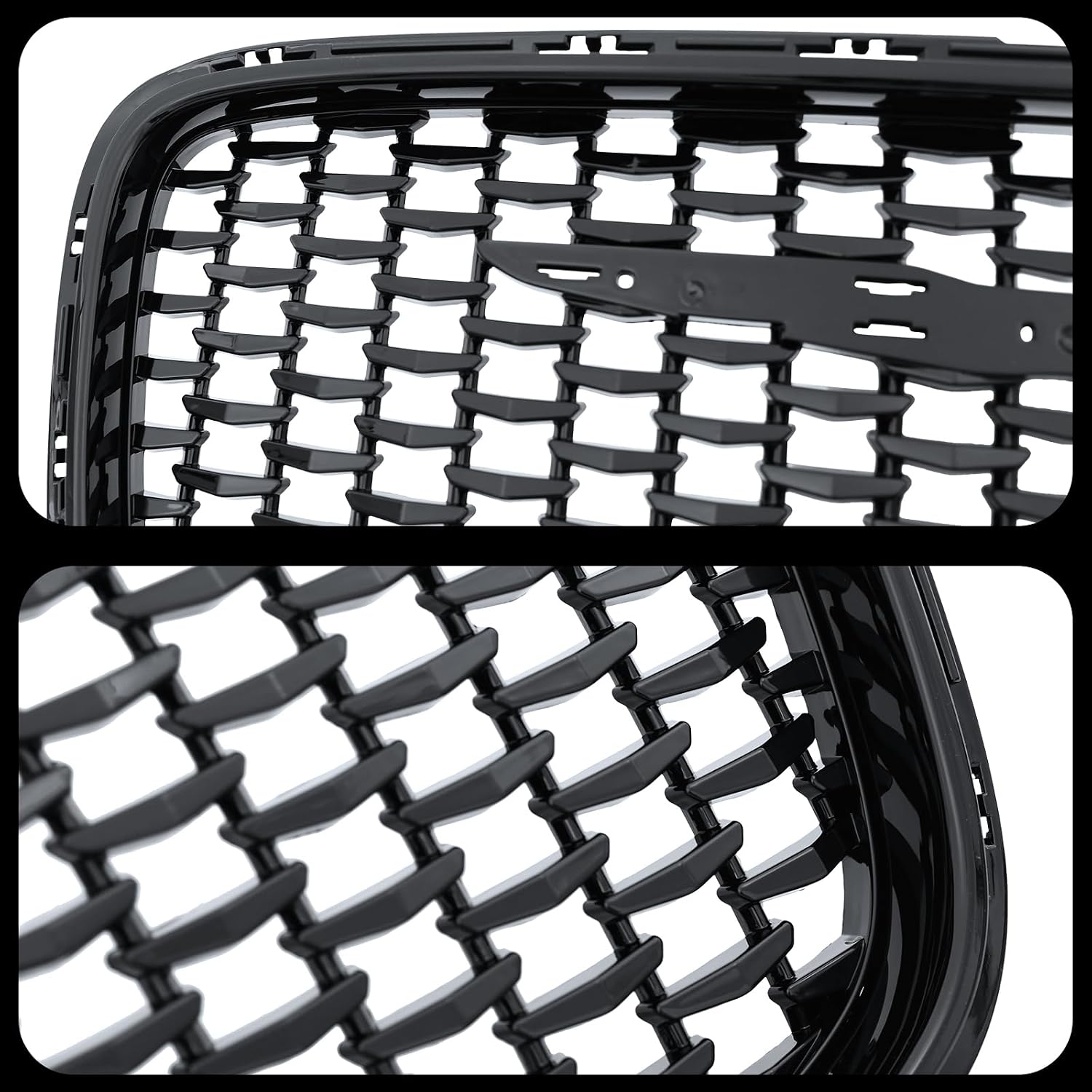 PENSUN Front Grille Grill Assembly Compatible with 2015-2022 Chrysler 300 300C SRT Style Replacement Front Bumper Upper Grille 5SW18DX8AD CH1200393