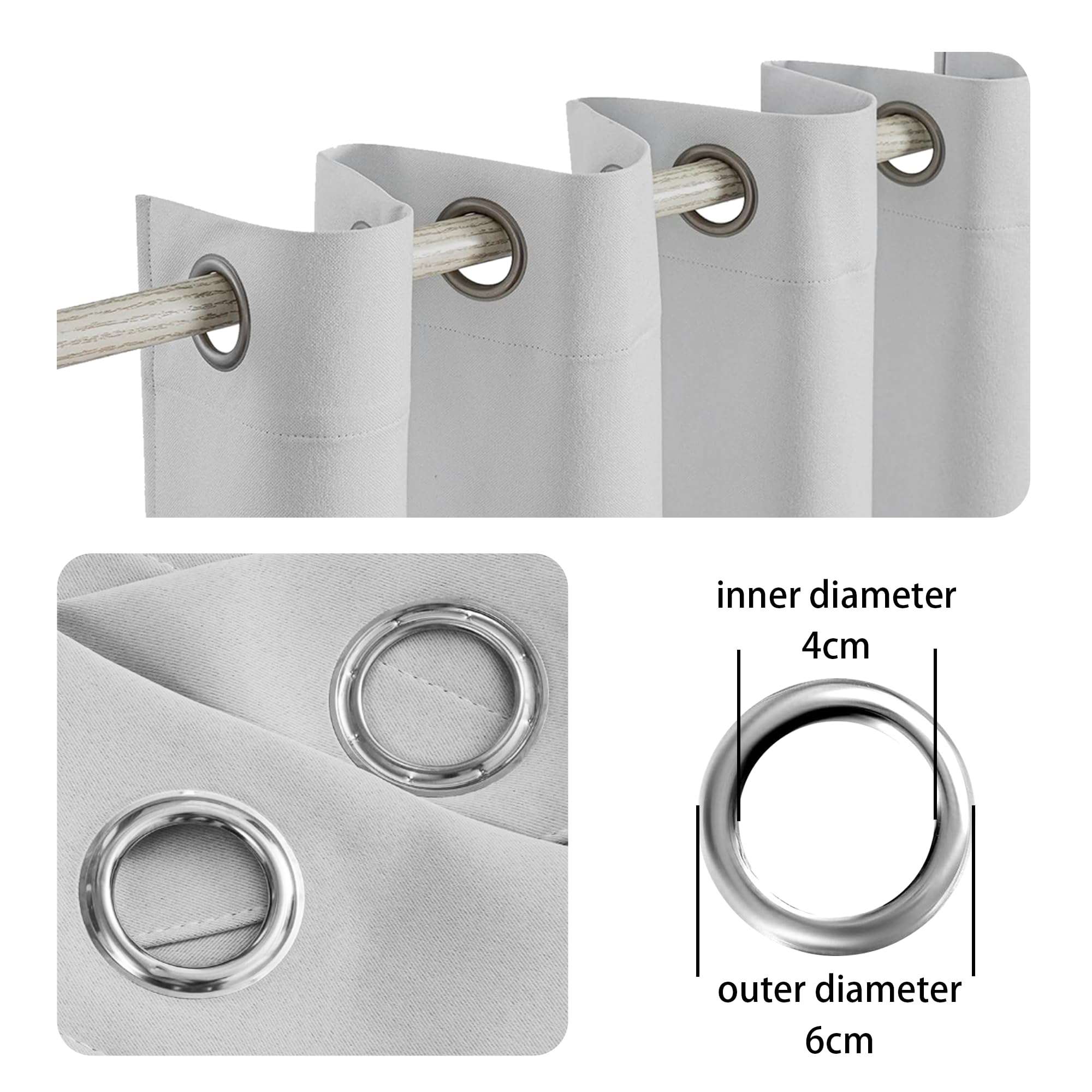 Tende oscuranti termiche spesse 200 x 120 cm, per proteggere dal freddo, lavabili, perfette per soggiorno e camera da letto