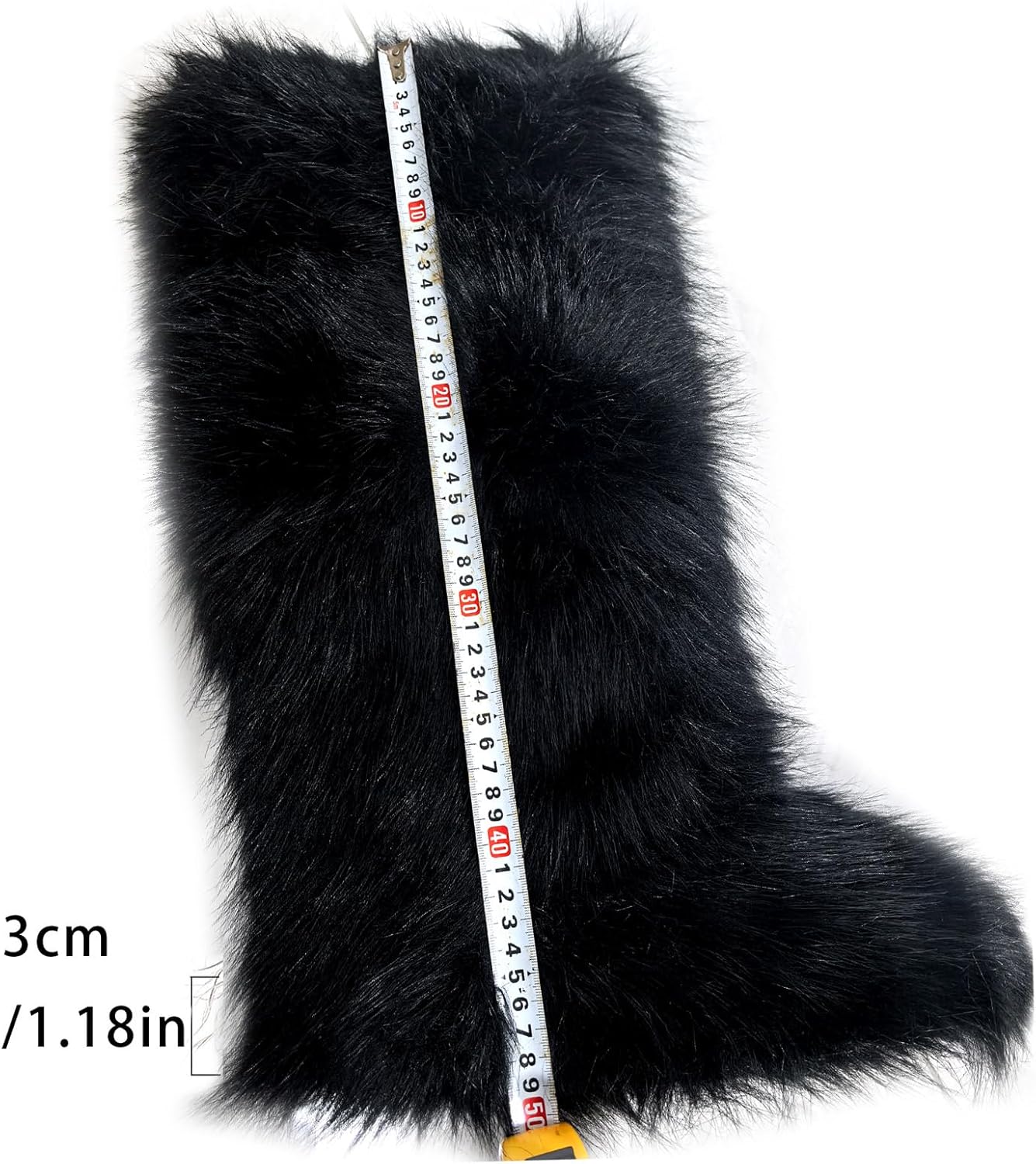 Valpeak Womens Faux Fur Boot Winter Fluffy Long Furry Boots for Girls Outdoor Fuzzy Knee-High Boots - Image 6