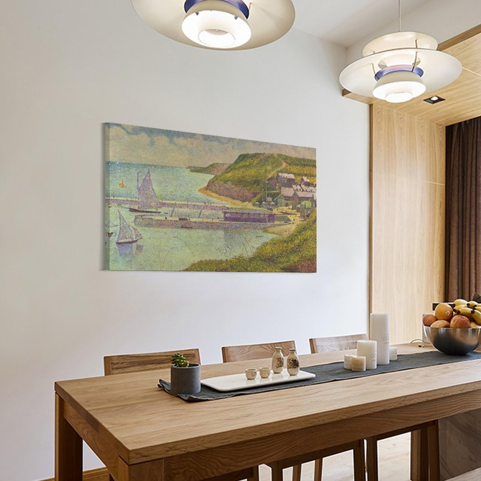 ジョルジュ・スーラ、ポール＝アン＝ベッサンの外港、満潮、希少な画集より KIRIN～美の巨人たち～