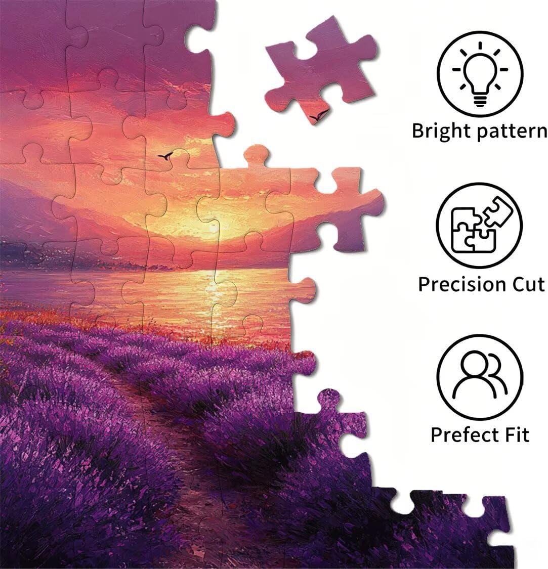 Puzzle 2000 sztuk 99 x 70 cm, Puzzle Dorośli Lawenda Słońce, n-817