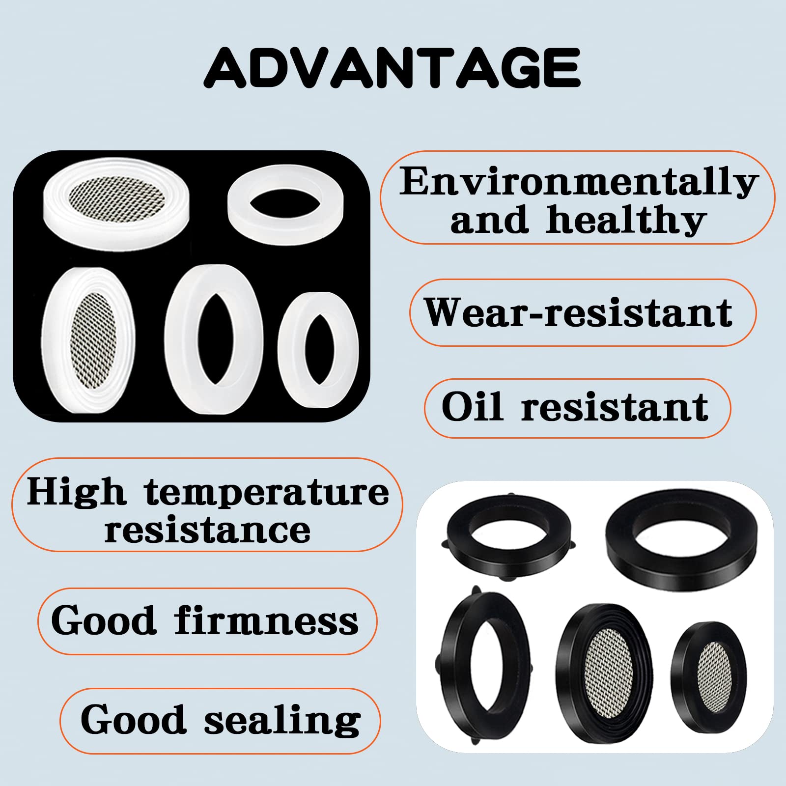 Buy TWCC 125 PCS Garden Hose Washers Shower Head Gaskets with Screen