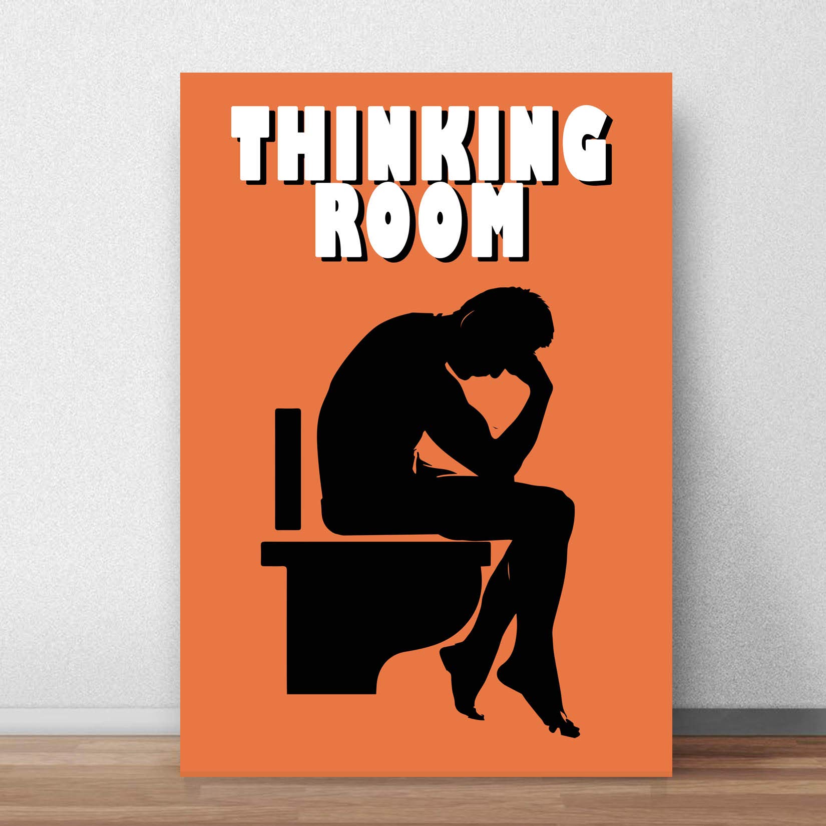 Good Hope Funny “Thinking Room” Poster Toilet Humor Wall Art 12x18 Inch Unframed Poster Thinking Room Sticker Wall Decor Wall Hanging Sticker for Bathroom, Restroom, or Home Decor.