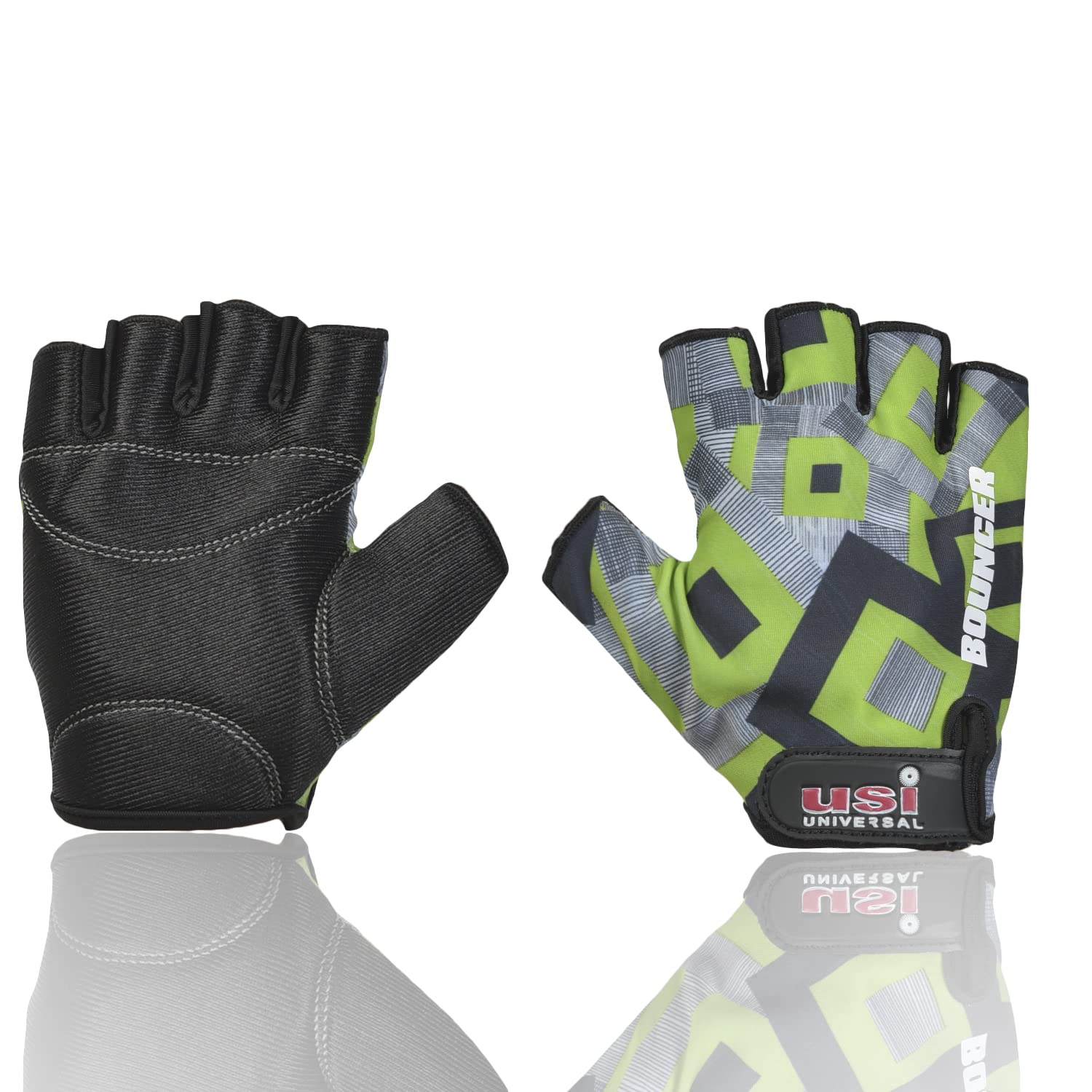 USI UNIVERSAL THE UNBEATABLE 733BR Bouncer Fitness Gym Gloves, Workout Powerlifting Gloves, Microfiber, Digital Printed Back Palm (XL, Green) (B09RWWHFCC) Amazon Price History, Amazon Price Tracker