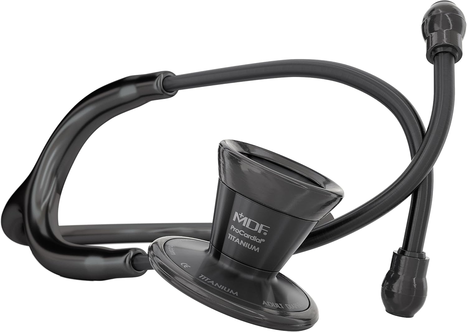 MDF Instruments ProCardial Cardiology Stethoscope, Lightweight Titanium, Adult, Dual Head, Black Tube + MDF LUMiNiX Medical Professional Penlight