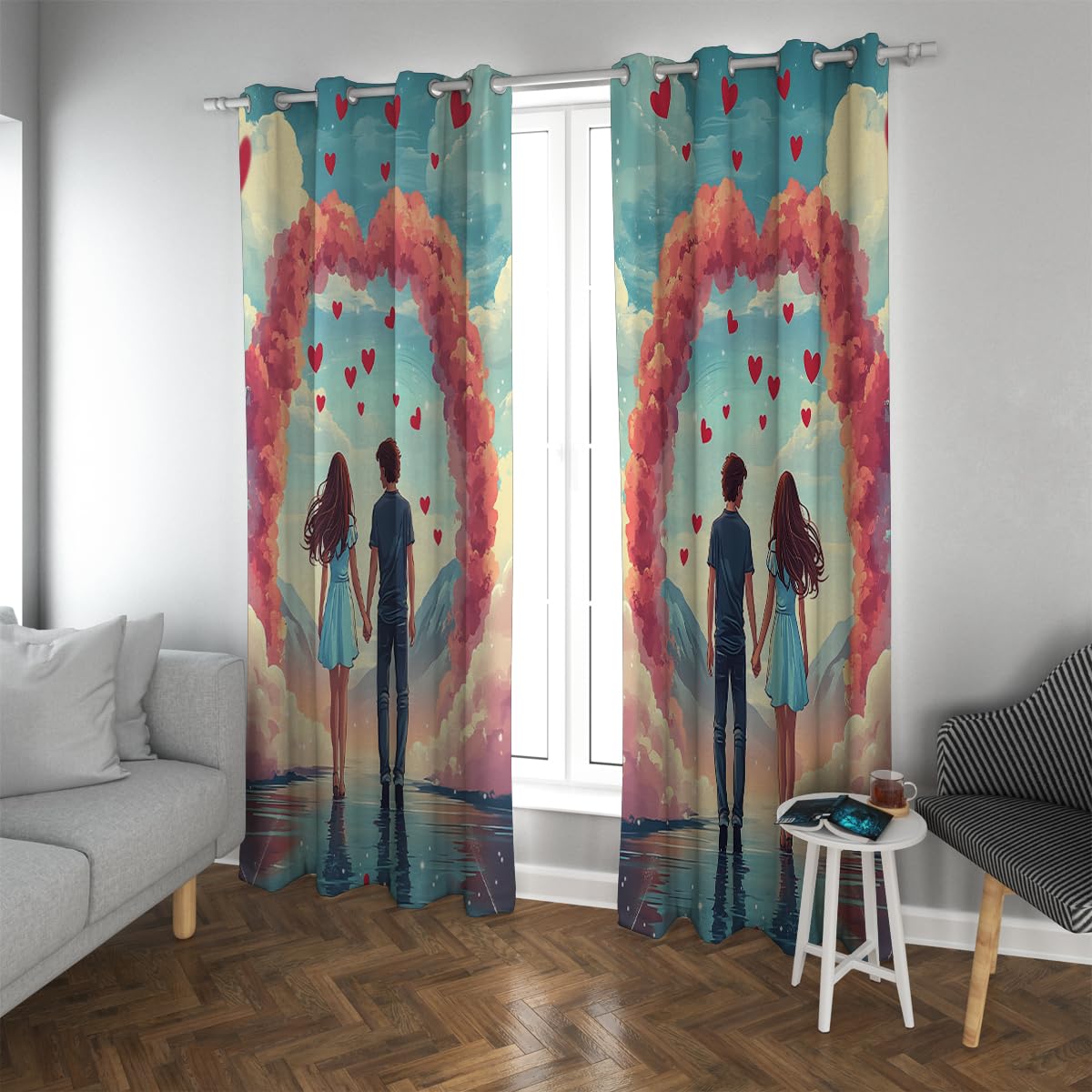 Rideaux occultants amoureux pour créer une chambre romantique et cosy