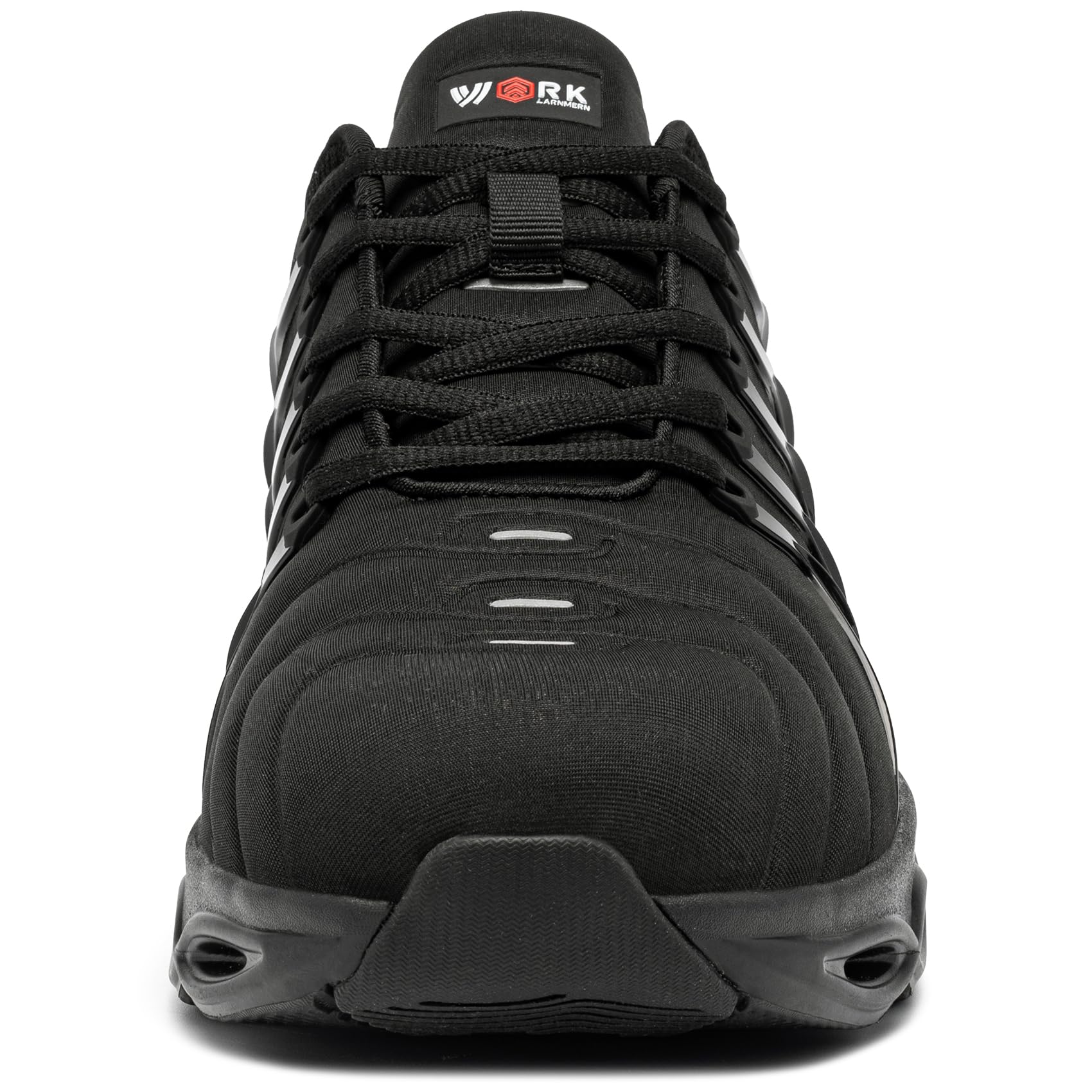 LARNMERN Scarpe Antinfortunistiche Donna Moda con Punta in Acciaio Scarpe Antinfortunistica Comodo Ammortizzazione Scarpe da Lavoro Leggere Traspiranti(Nero,37EU)