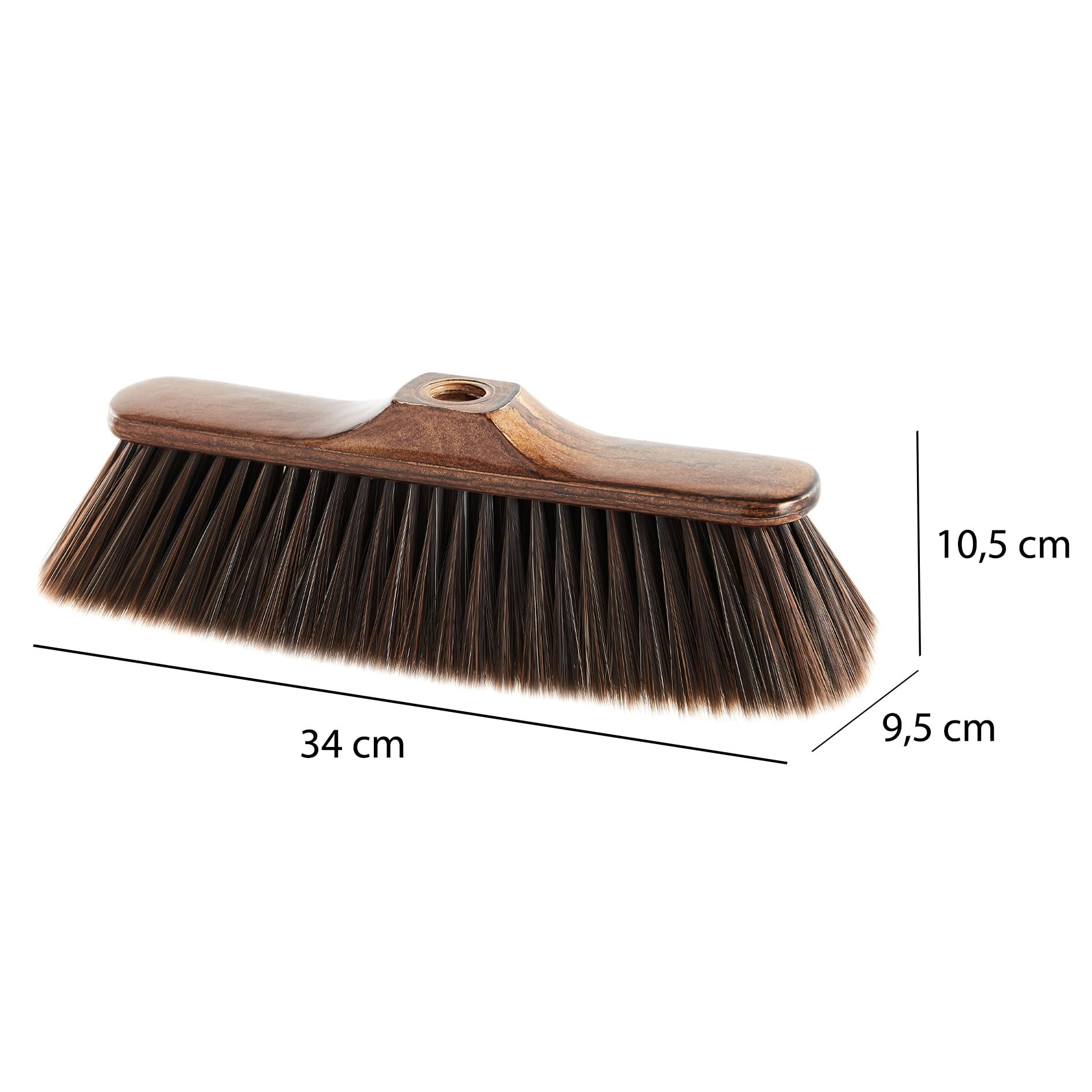 MAYA Scopa NATURE Legno Verniciato Fibre Extra Morbide per Pavimenti Delicati