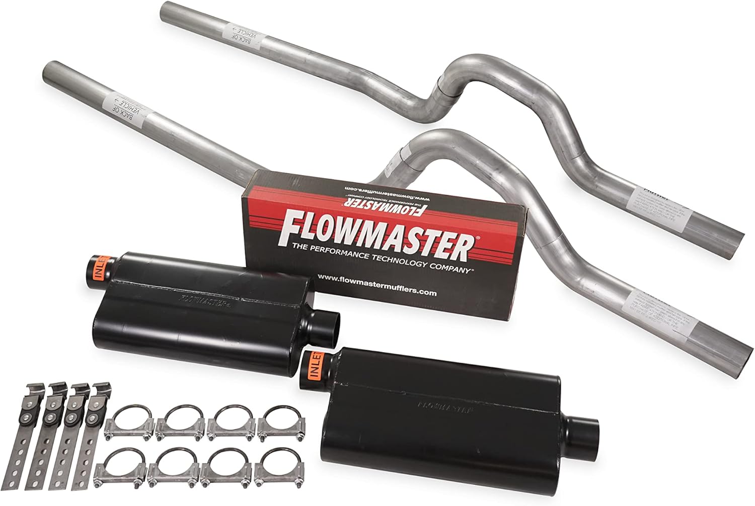 Flowmaster 40 Series Exhaust Kit For Jeep Wrangler TJ (97-06) - 2.5" Aluminized Single Pipe With Muffler