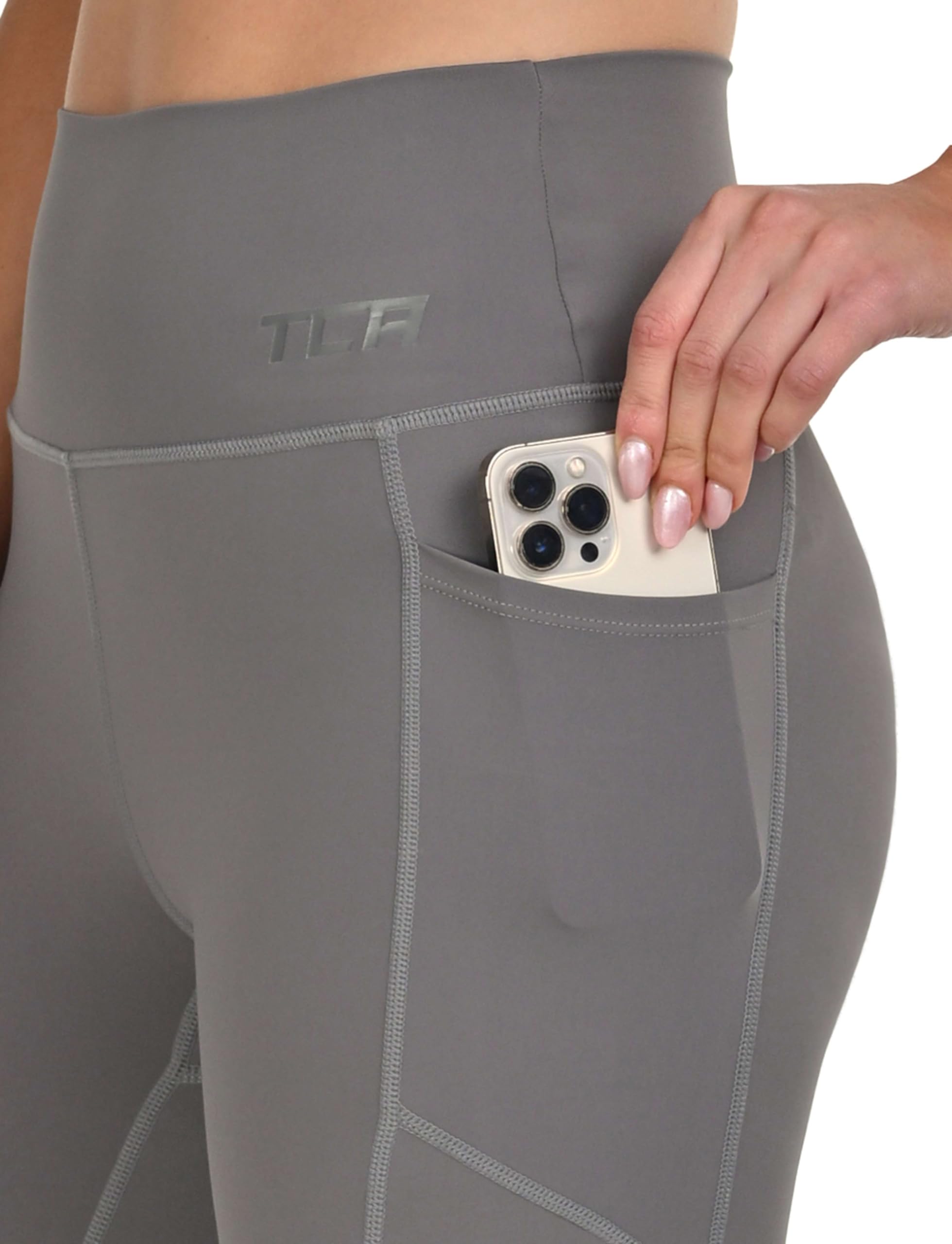 TCA Leggins Deportivos Mujer - Leggings Cintura Alta 7/8 - Mallas de Deporte Mujer con Control de Abdomen y 2 Bolsillos Laterales Abiertos - Mallas para Correr Gym Yoga Pilates y Entrenar