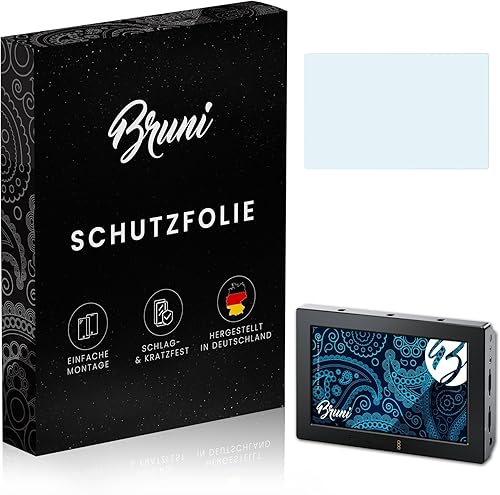 Bruni Protector de pantalla compatible con Blackmagic Design Video Assist 4K 7 pulgadas, película protectora transparente (2X)