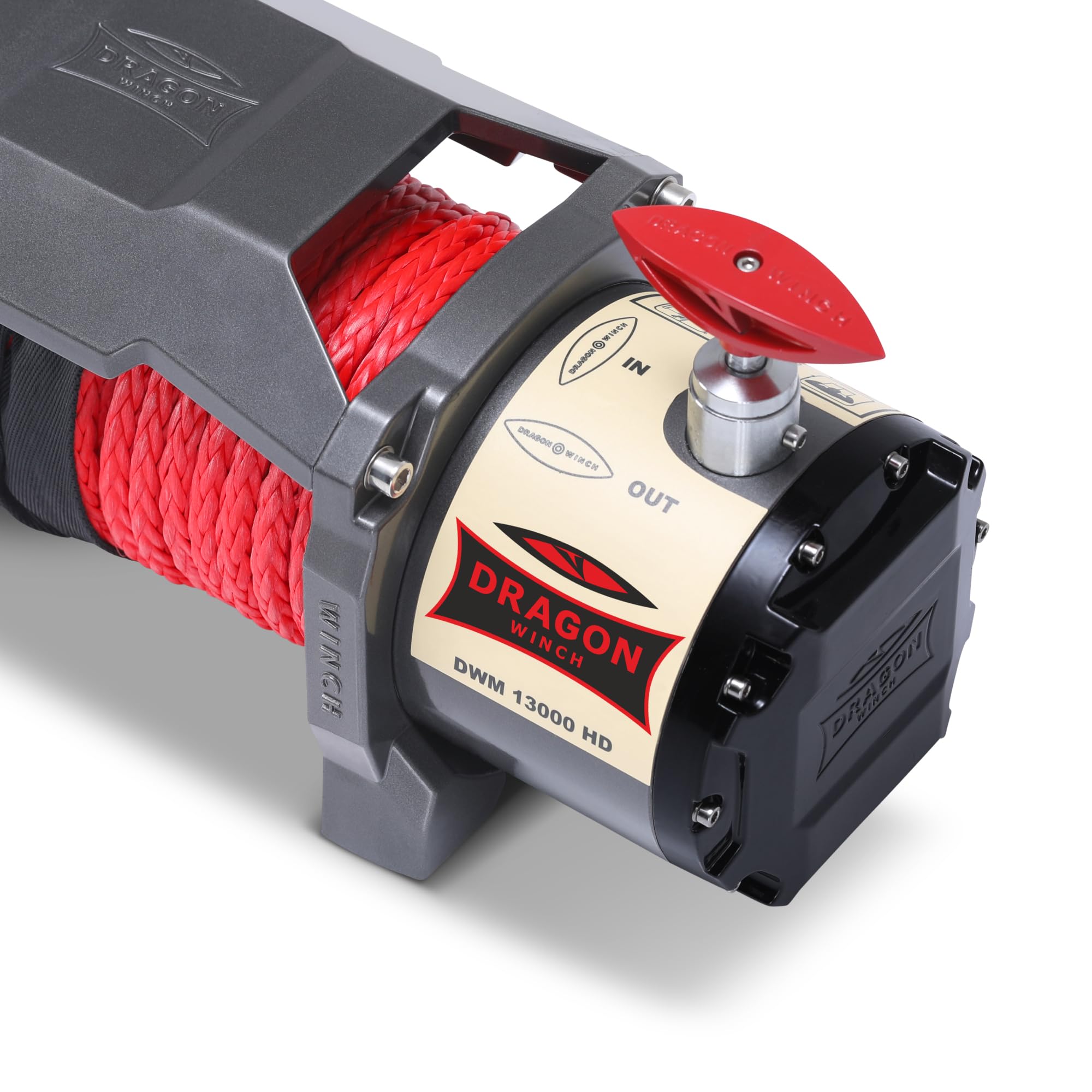 Dragon Winch Verricello Elettrico 24V Maverick 13000 lbs / 5897 kg Cavo in Sintetico 20m Verricello per Auto e Carro Attrezzi incluso telecomando senza fili + argano accessori | Impermeabile IP67