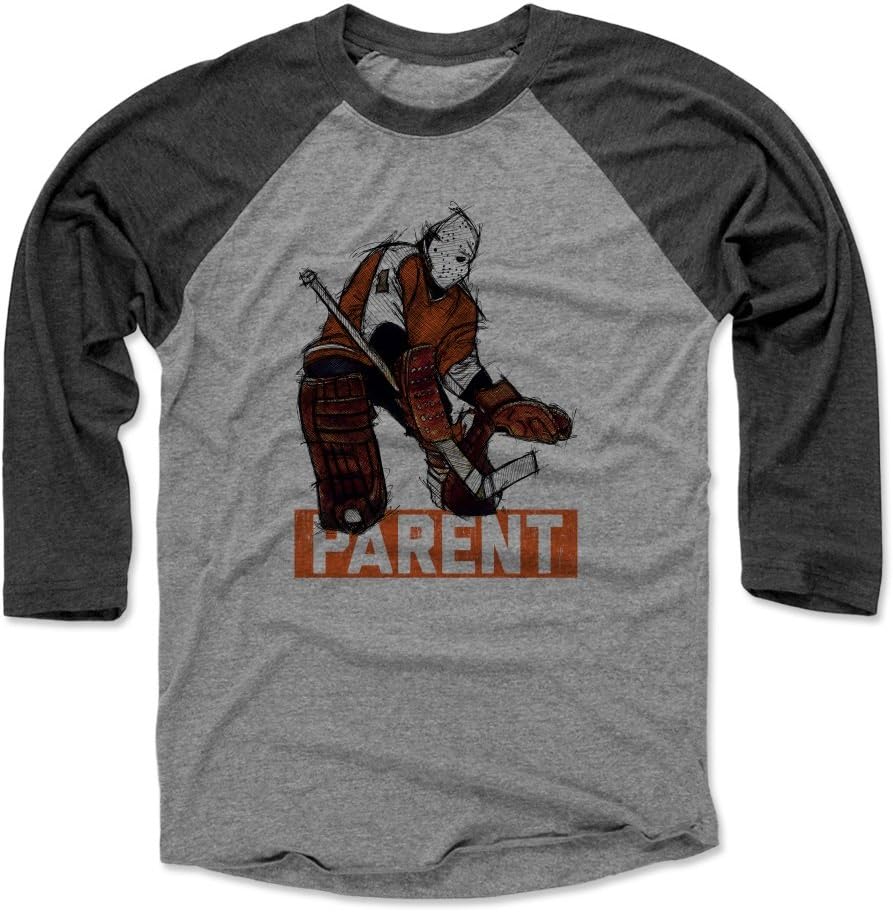 500 LEVEL Bernie Parent Shirt - Vintage Philadelphia Hockey Raglan Tee - Bernie Parent Sketch 1