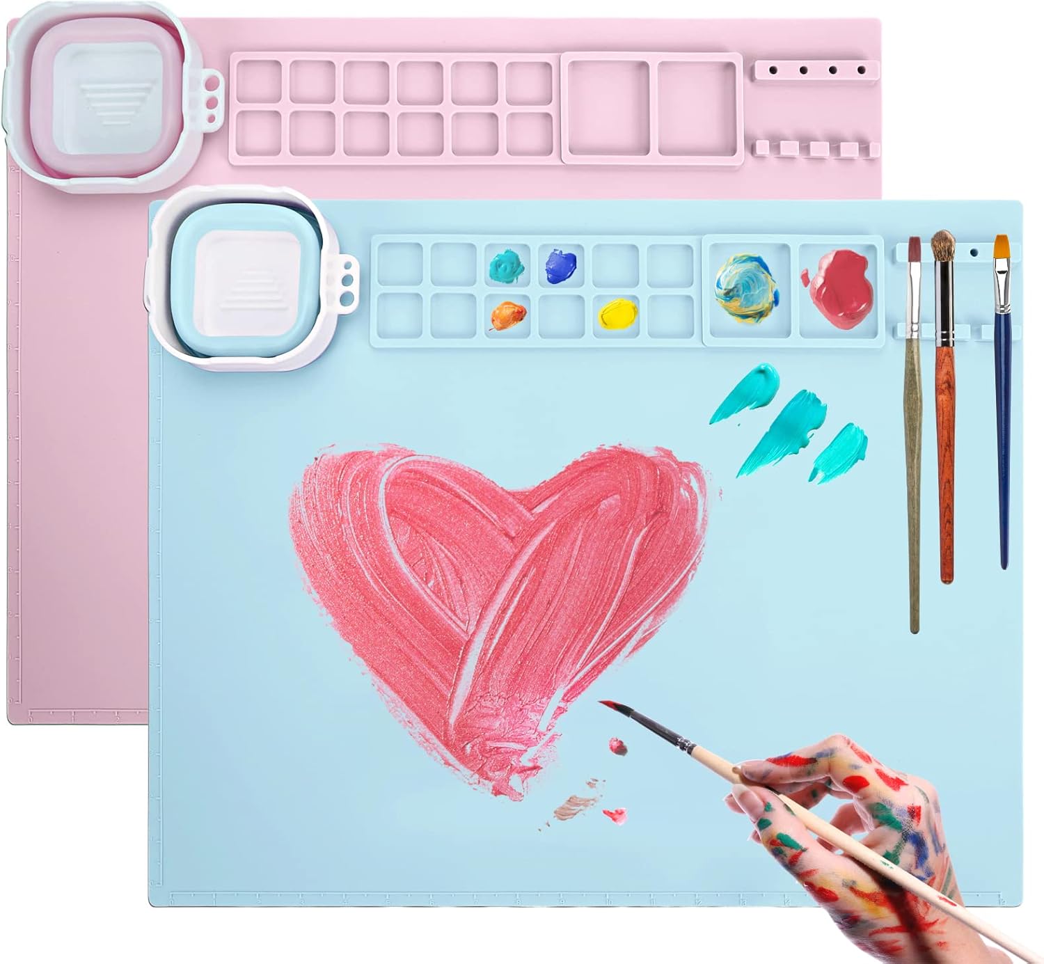 Amazon.com: 2 PCS Silicone Craft Mat Silicone Painting Mat 20