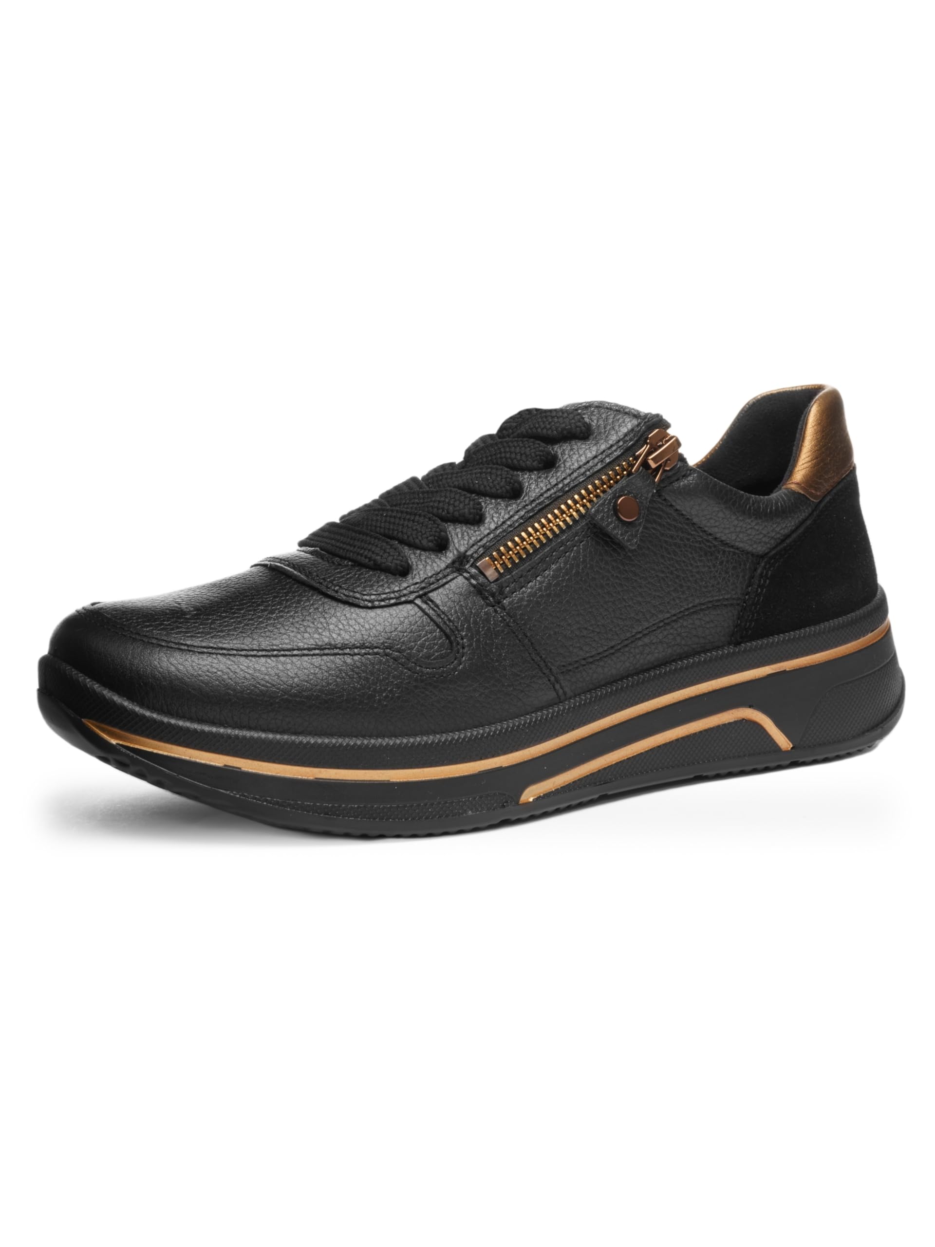 ARA Women's Sapporo Trainers, Black Marrone, 41 EU Weit