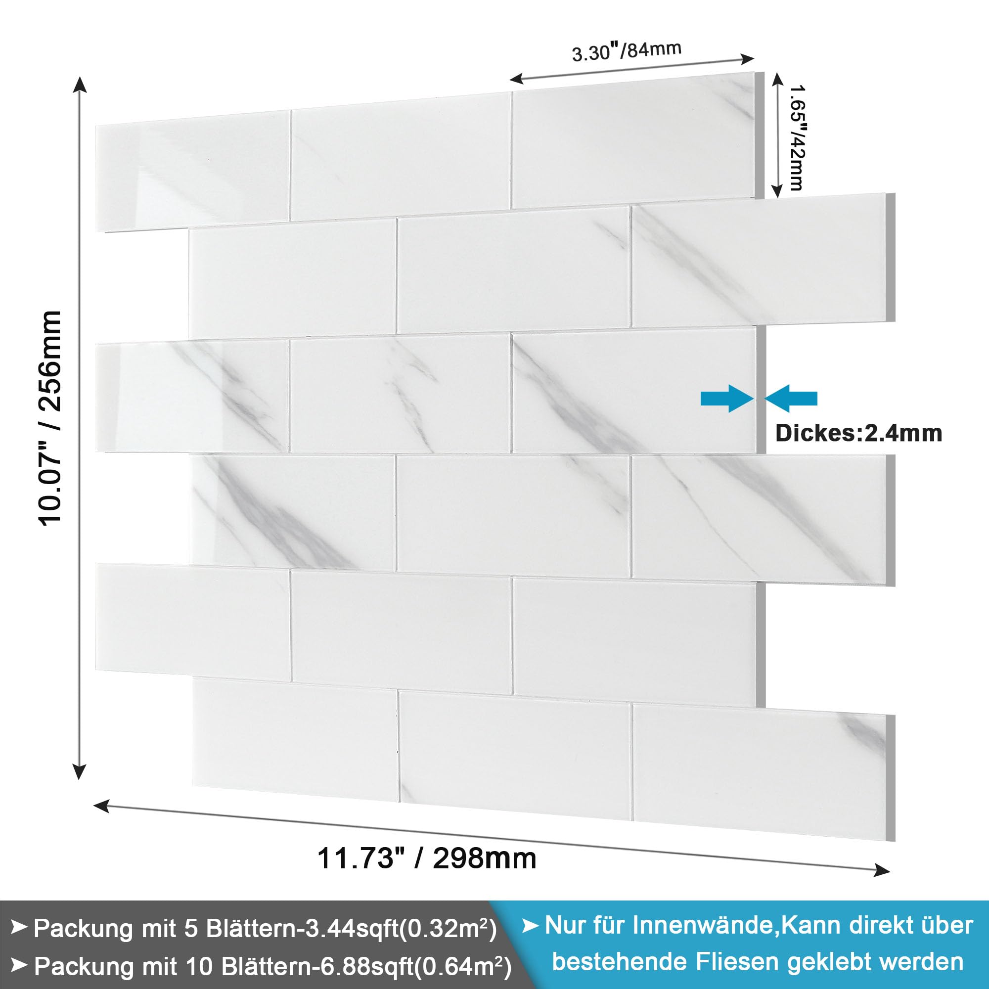 Zelfklevende Mozaïek tegels - Medium Beige - plaktegels - wandtegels
