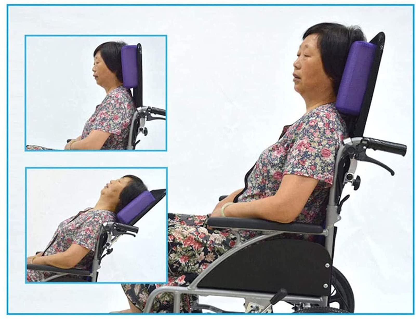 Reposacabezas universal ajustable para silla de ruedas para mayor comodidad y apoyo, ideal para silla de ruedas, silla móvil y silla de viaje, fácil de operar y ajustar