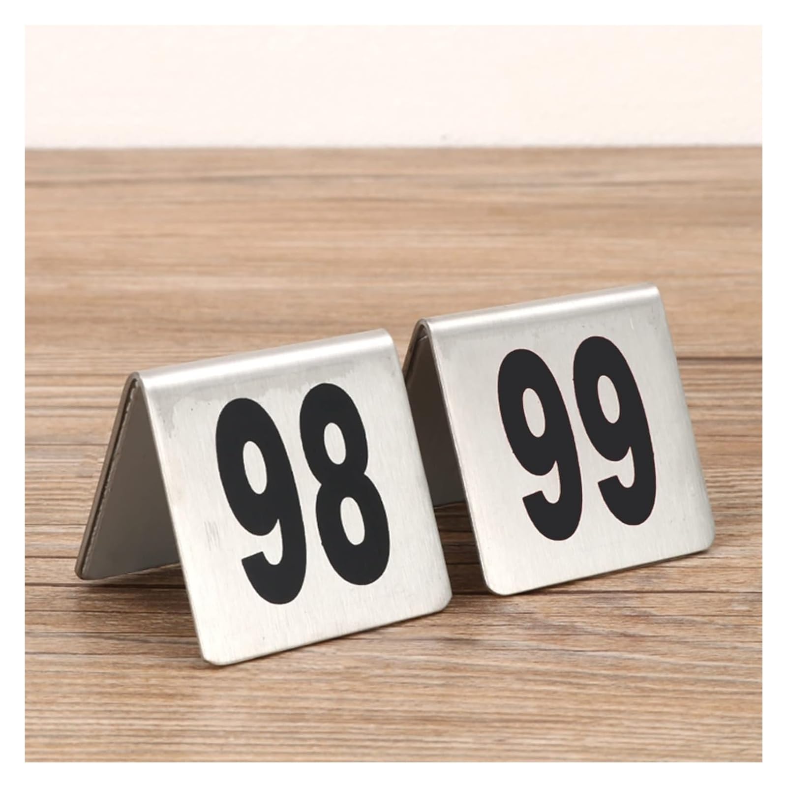 números de mesa, 1-50/1-100 Letreros de números mesa restaurante doble cara - Fuente en negrita fácil leer for una identificación Tarjetas numéricas/1 a 100(1 to 100)