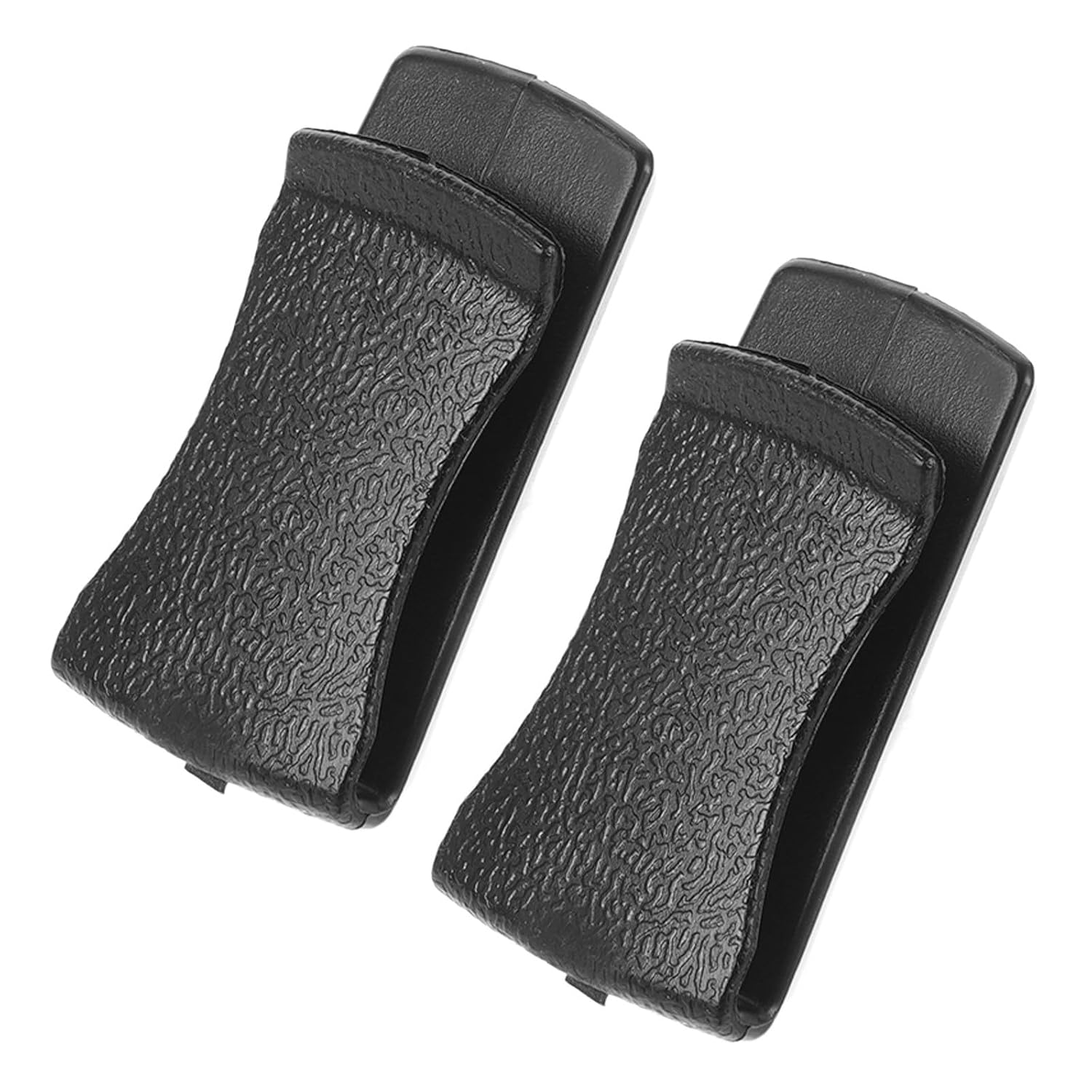2pcs Black Pu Car Hooks Clip Ticket Holder for Secure Items