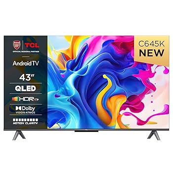 TCL 43C645K 43-inch QLED Television 4K Ultra HD Android Smart TV