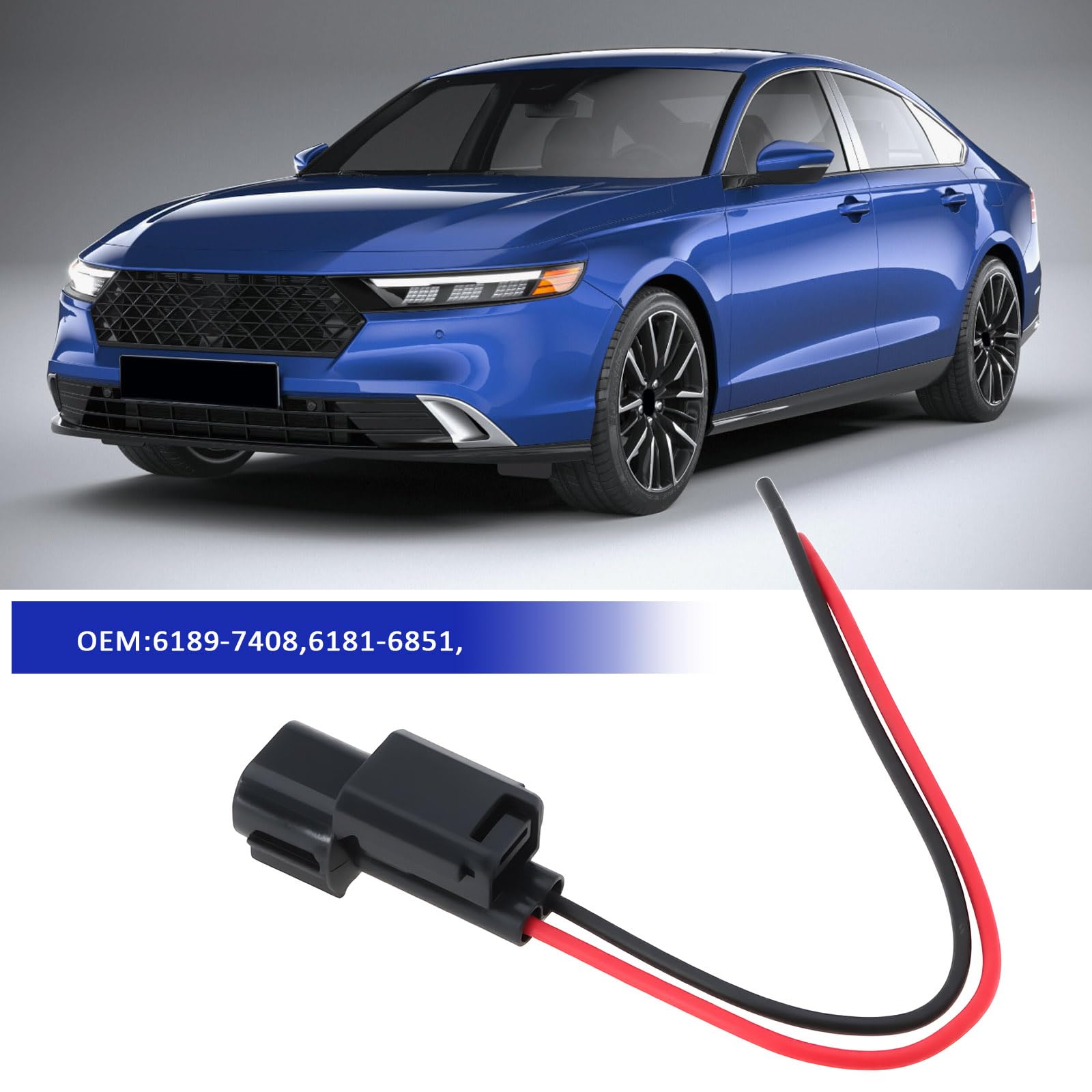 ECSiNG 2 szt. samochodowe światła do jazdy dziennej męskie żeńskie złącze 6189-7408 6181-6851 kompatybilne z Honda kompatybilne z Accord